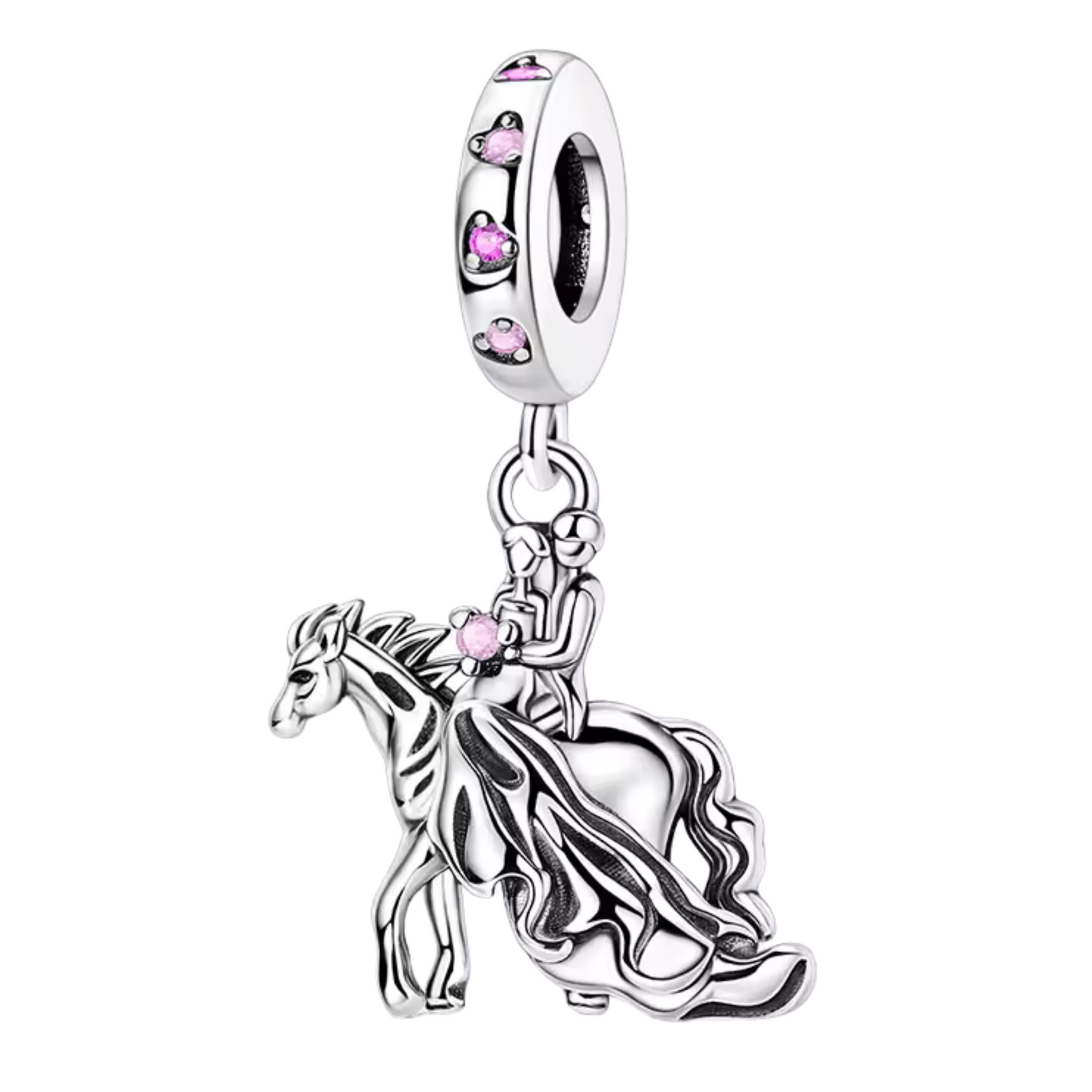 Charm Couple de Mariés sur un Cheval – Romance Équestre et Élégance Célébrée