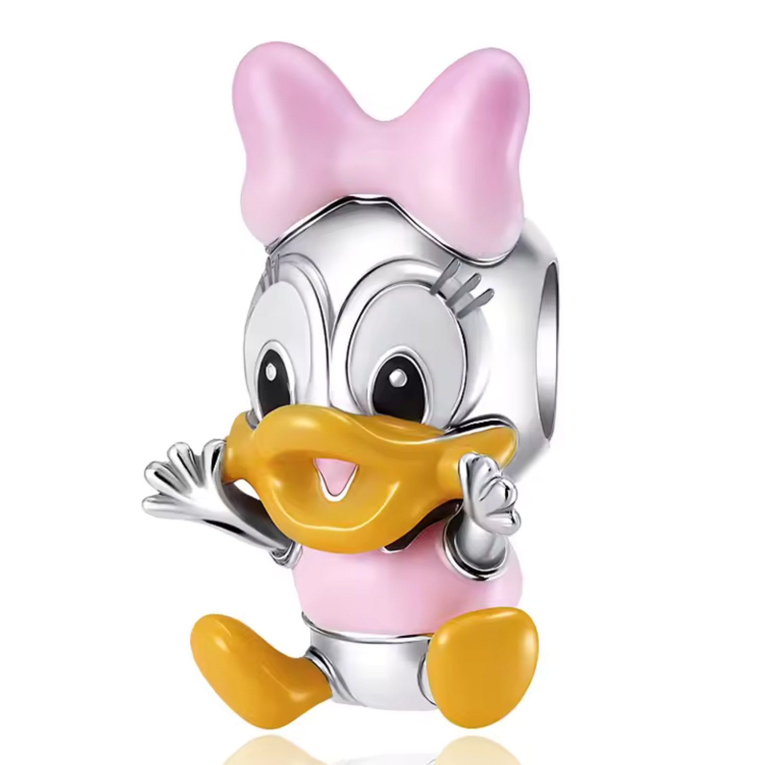 Lot de Charms Donald et Daisy Bébés Argentés – Duo Disney d’Enfance et de Tendresse