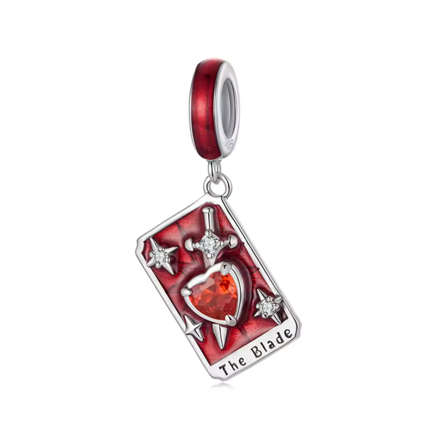 Charm Pendentif - Carte de Tarot "The Blade" – Mystère et Pouvoir Intérieur