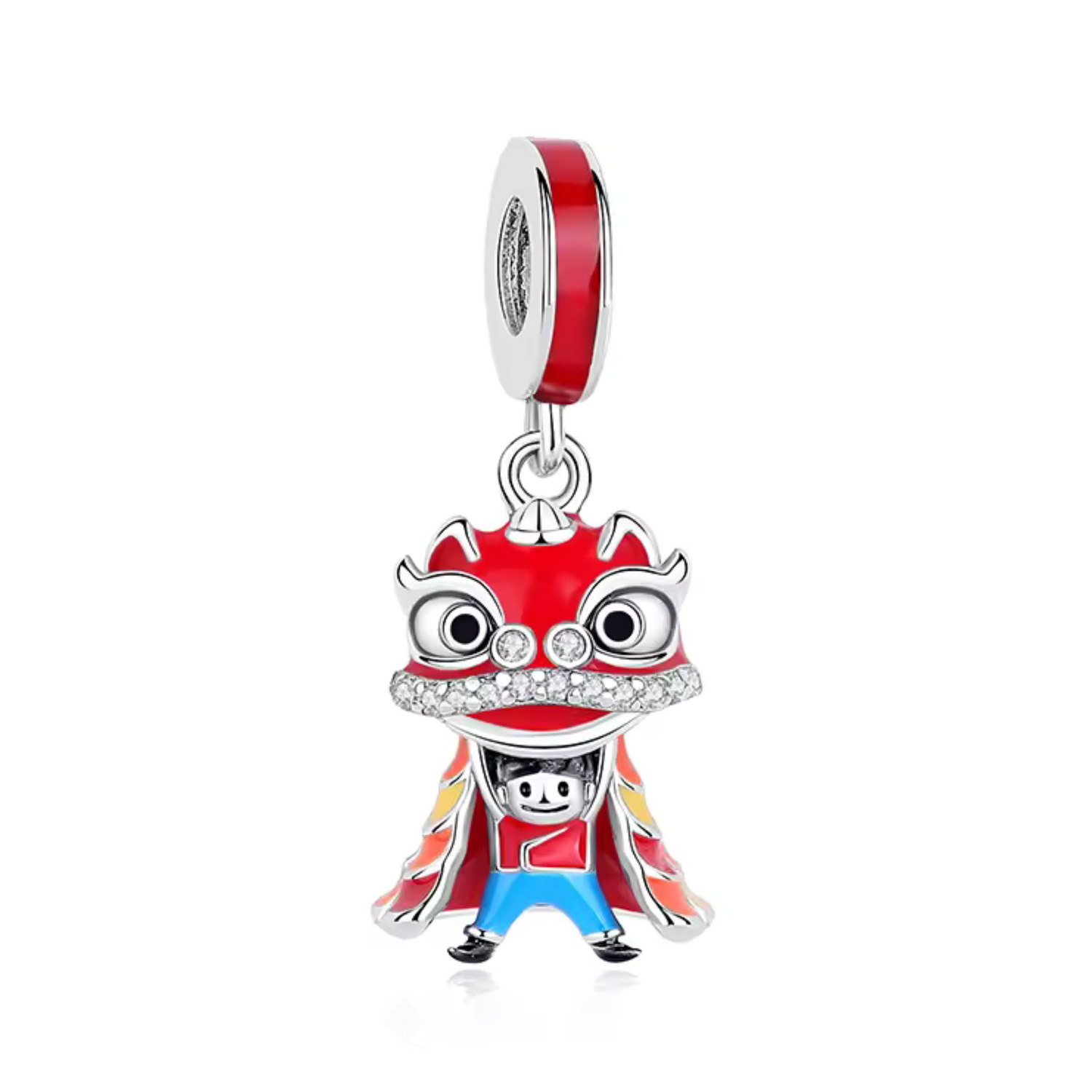 Charm Pendentif - Enfant Sous le Costume de Dragon du Jour de l'An Chinois