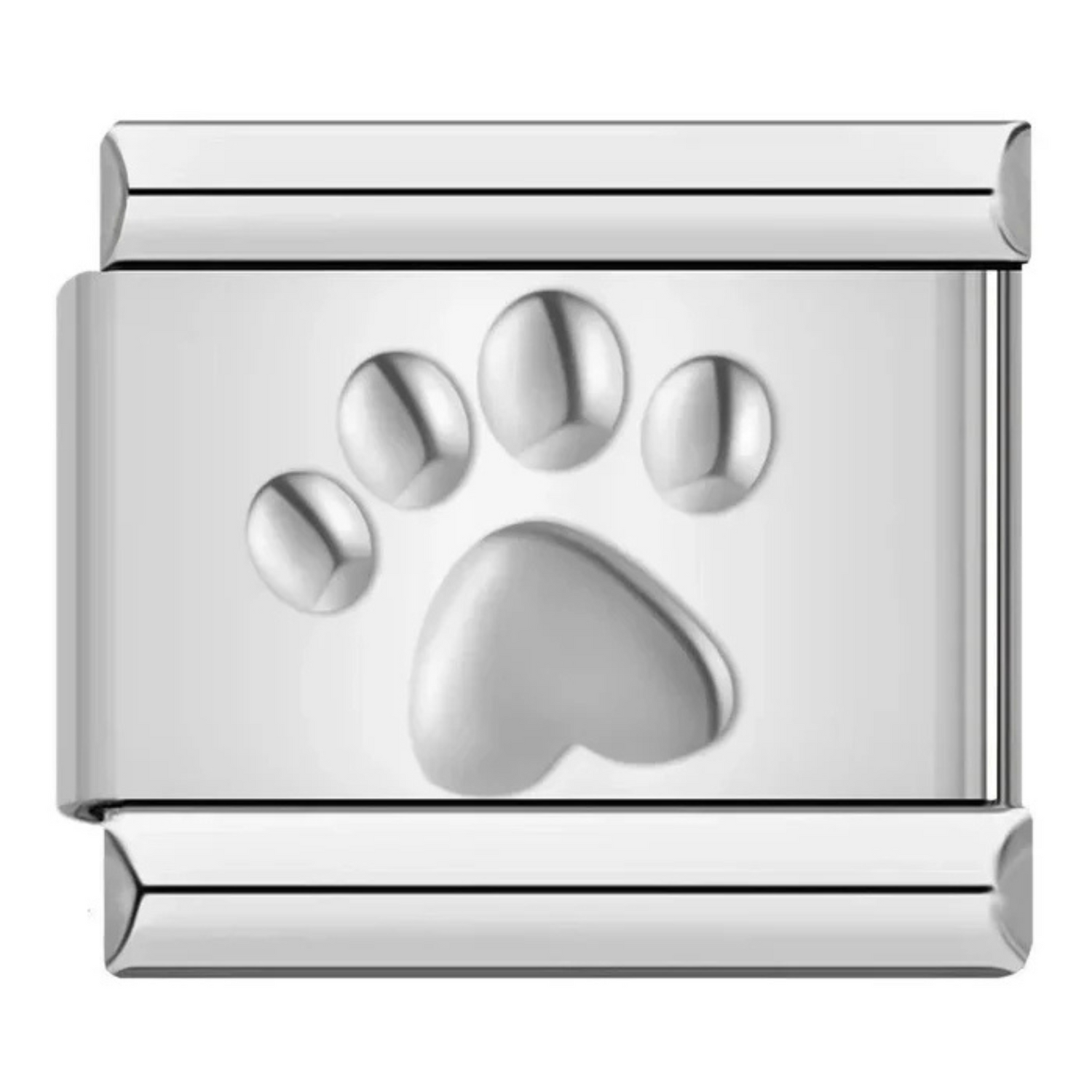 Charm Italien - Empreinte de Patte de Chien (Argent, Or ou Or Rose)