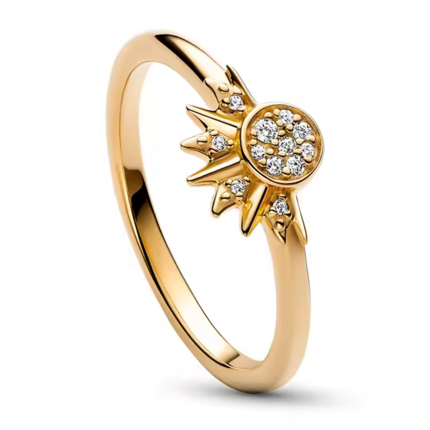 Bague Dorée avec Moitié de Soleil – Rayonnement Subtil et Élégance Solaire