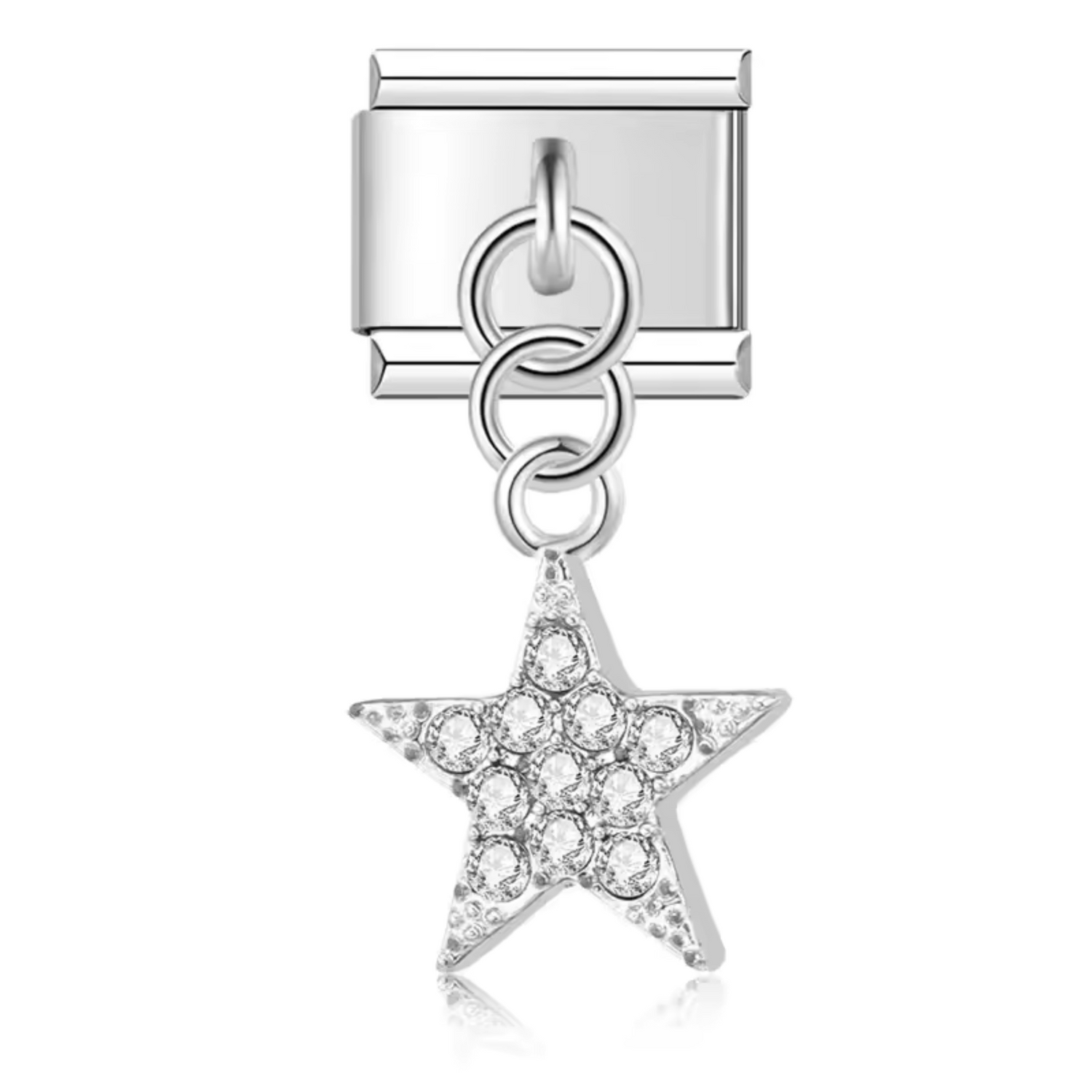 Charm Italien Pendentif – Étoile Disponible en Argenté, Vert et Rose