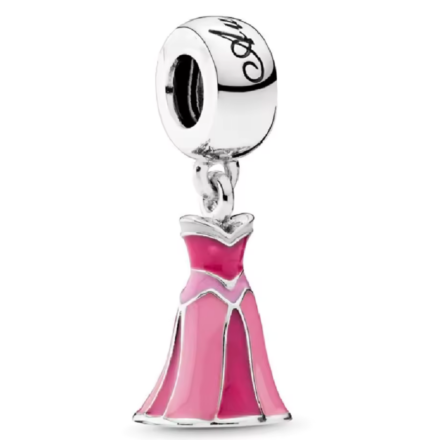 Charm Pendentif Robe d’Aurore – Argent 925 | La Grâce Enchantée de La Belle au Bois Dormant