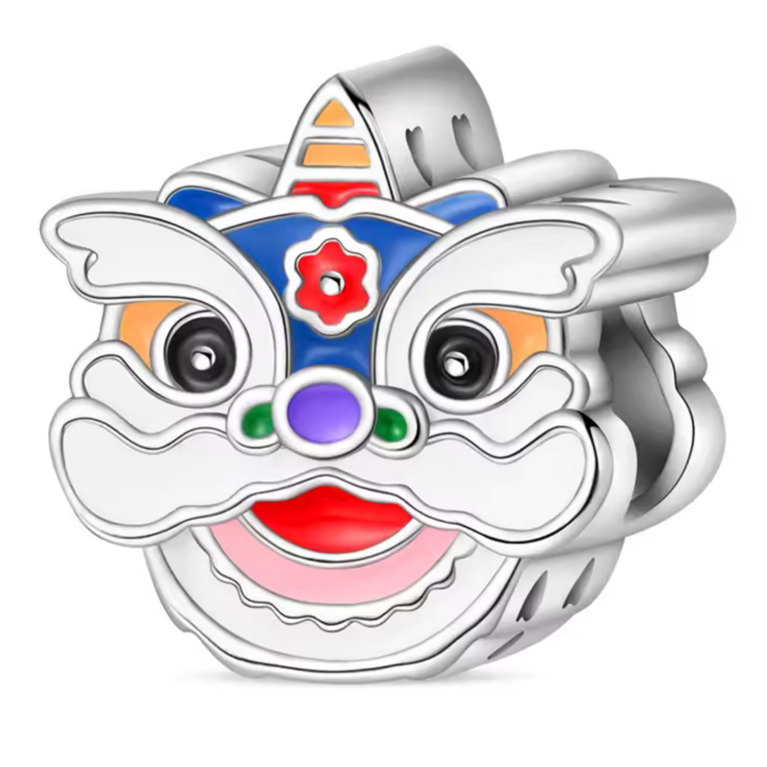 Charm Tête de Danse du Lion – Symbole de Célébration et de Protection