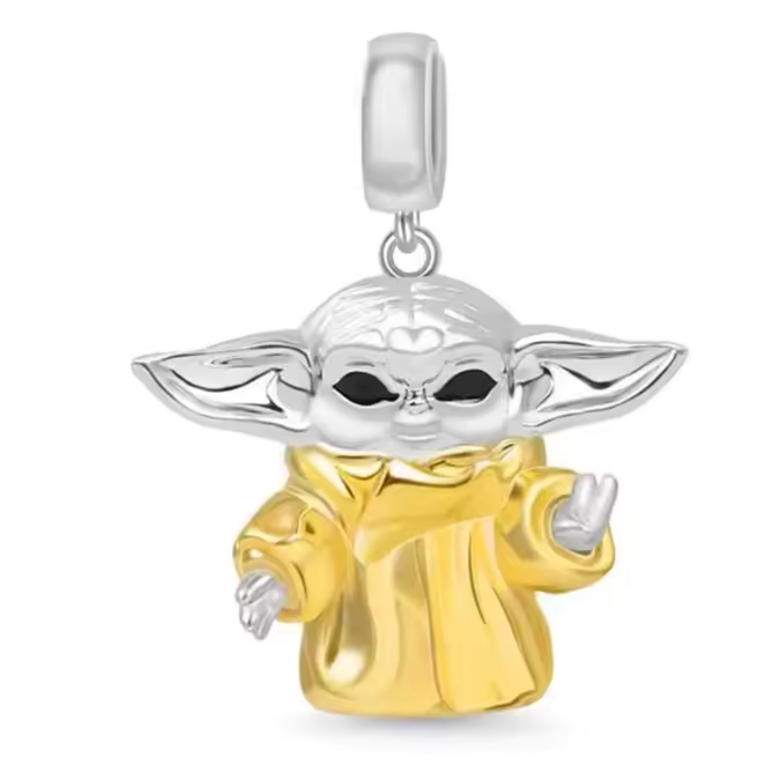 Charm Pendentif Maître Yoda Argenté – Sagesse et Force à Portée de Main