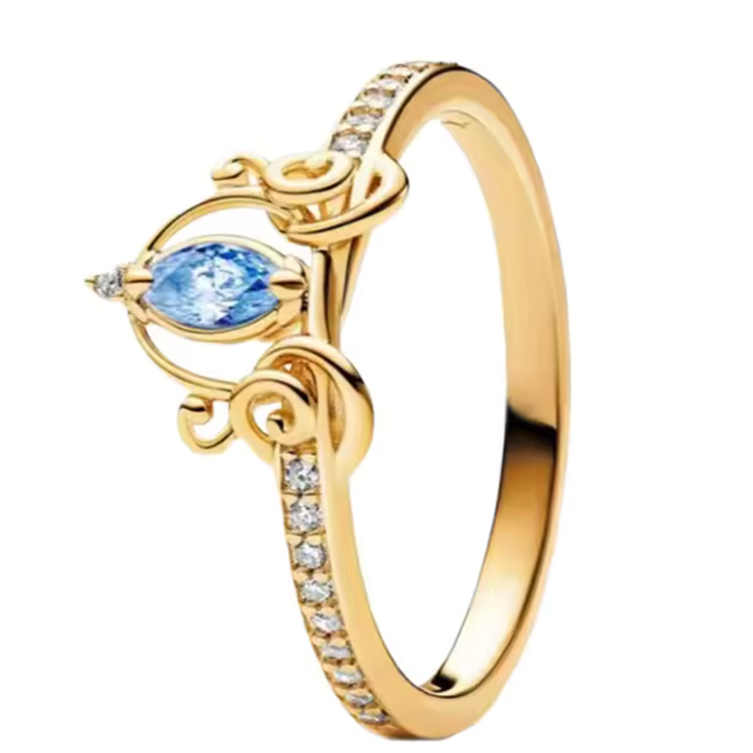 Bague Dorée Carrosse de Cendrillon – Magie Dorée et Élégance Royale