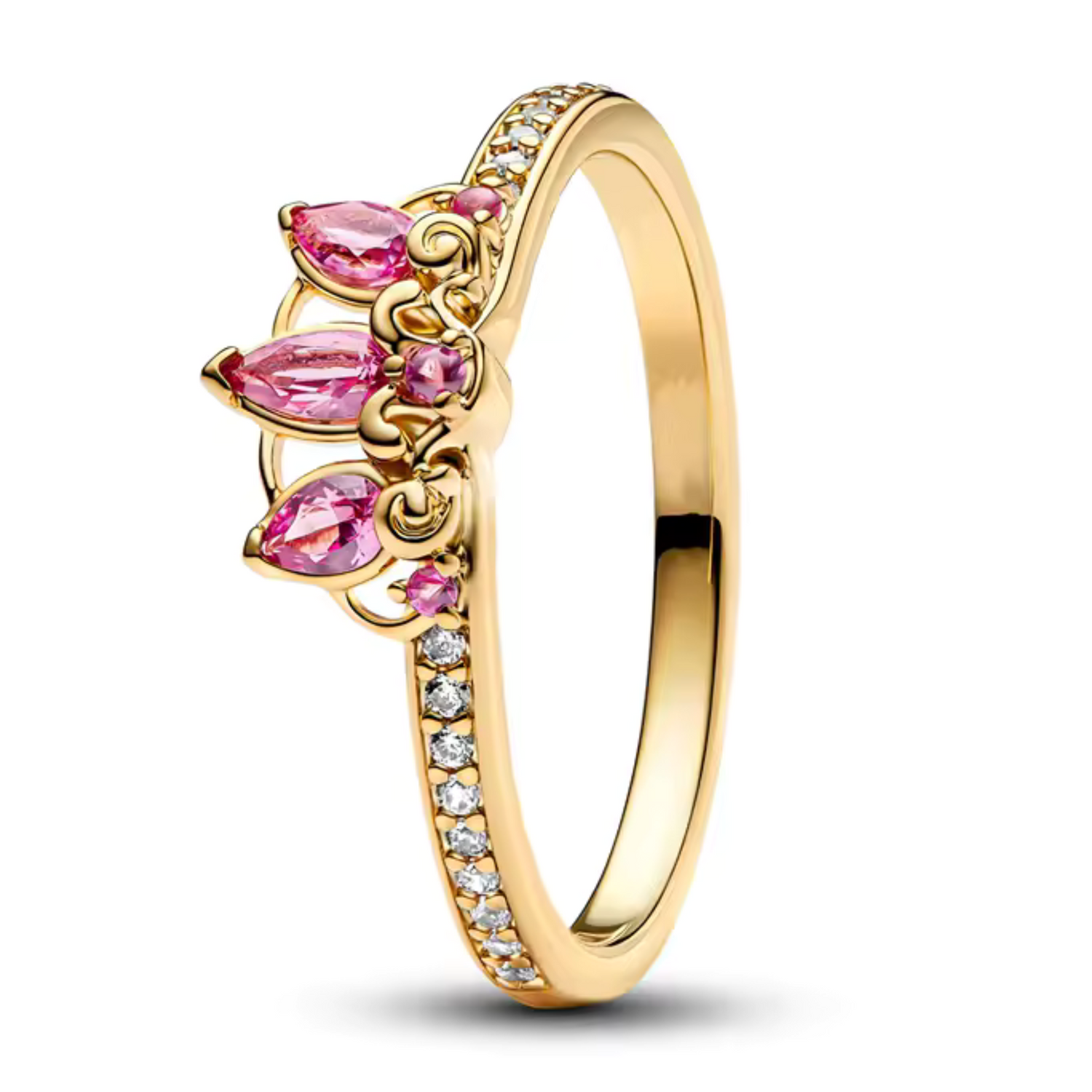 Bague Dorée et Rose Inspiration Raiponce – Magie et Éclat des Cheveux d'Or