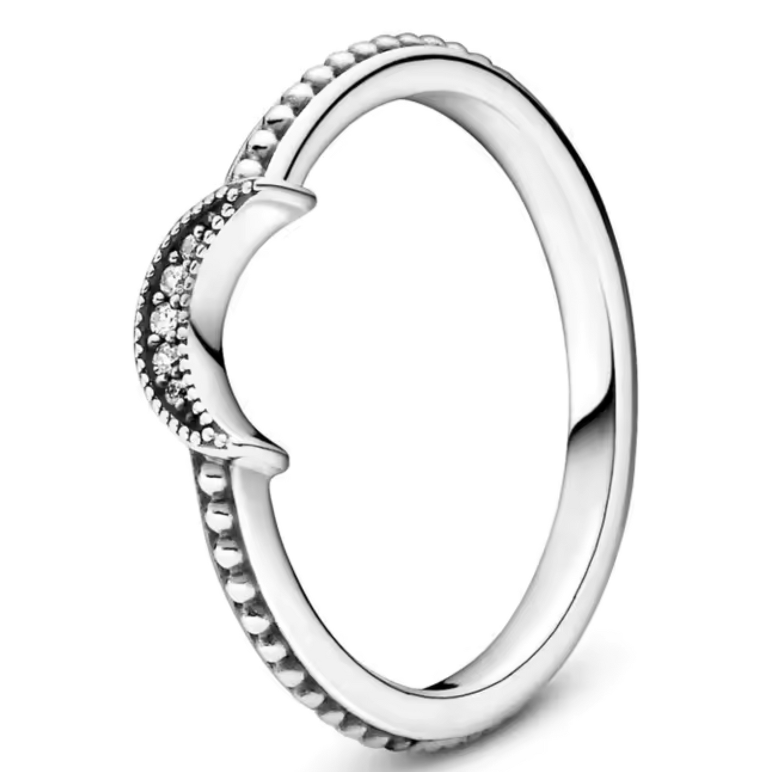 Bague Argentée Fine avec Croissant de Lune – Mystère et Élégance Céleste