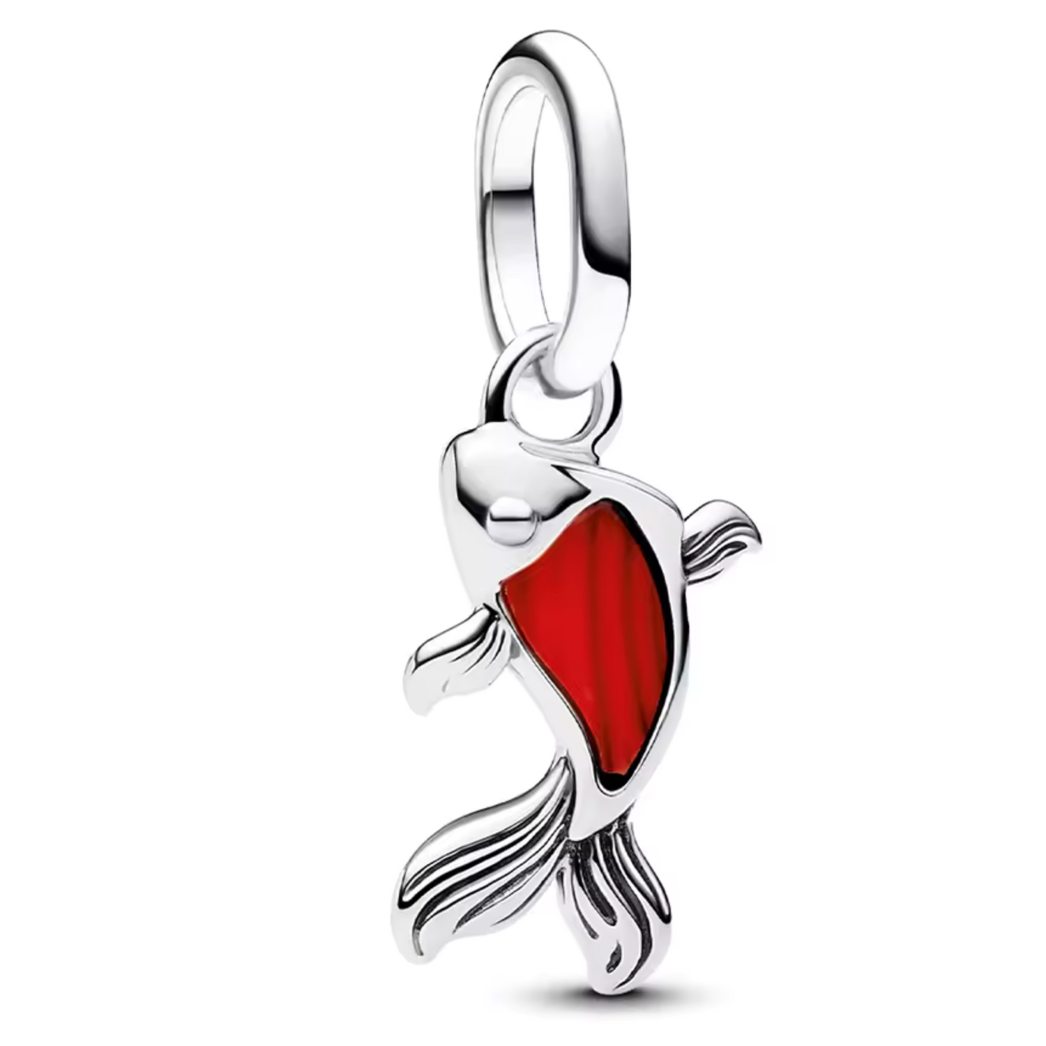 Charm Pendentif Carpe Koï Verre de Murano Rouge – Force et Sérénité Orientale