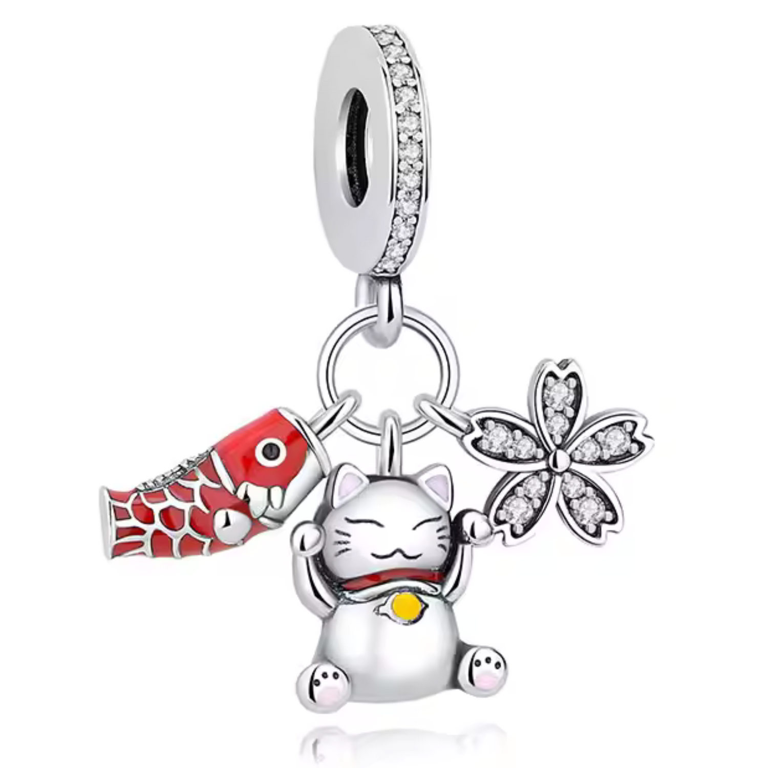 Charm Chat Porte-Bonheur – Symbole de Prospérité et de Joie
