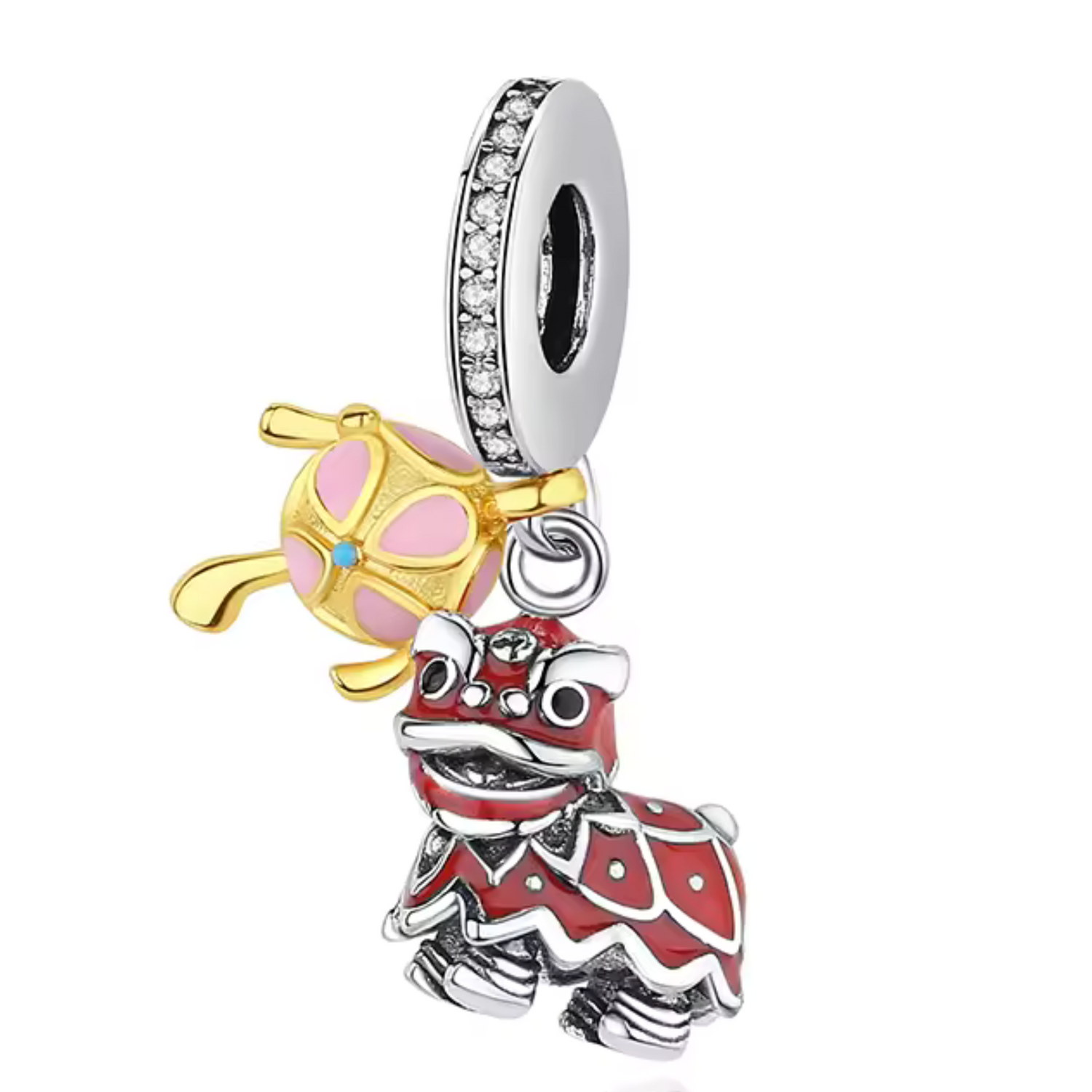 Charm Lion de Danse – Symbole de Protection et de Festivité