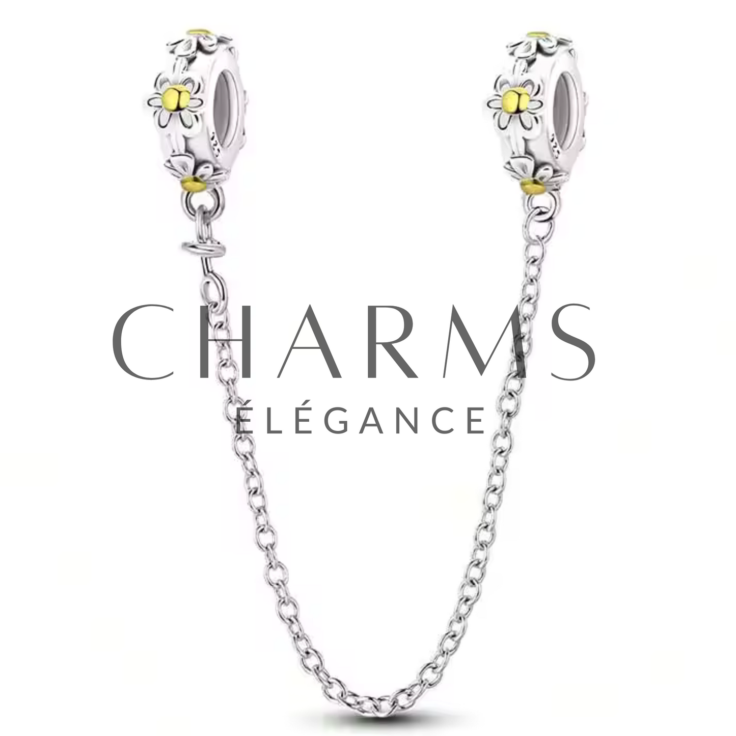 Charm Chaîne de Sécurité Fleurs Jaunes - Charms Élégance
