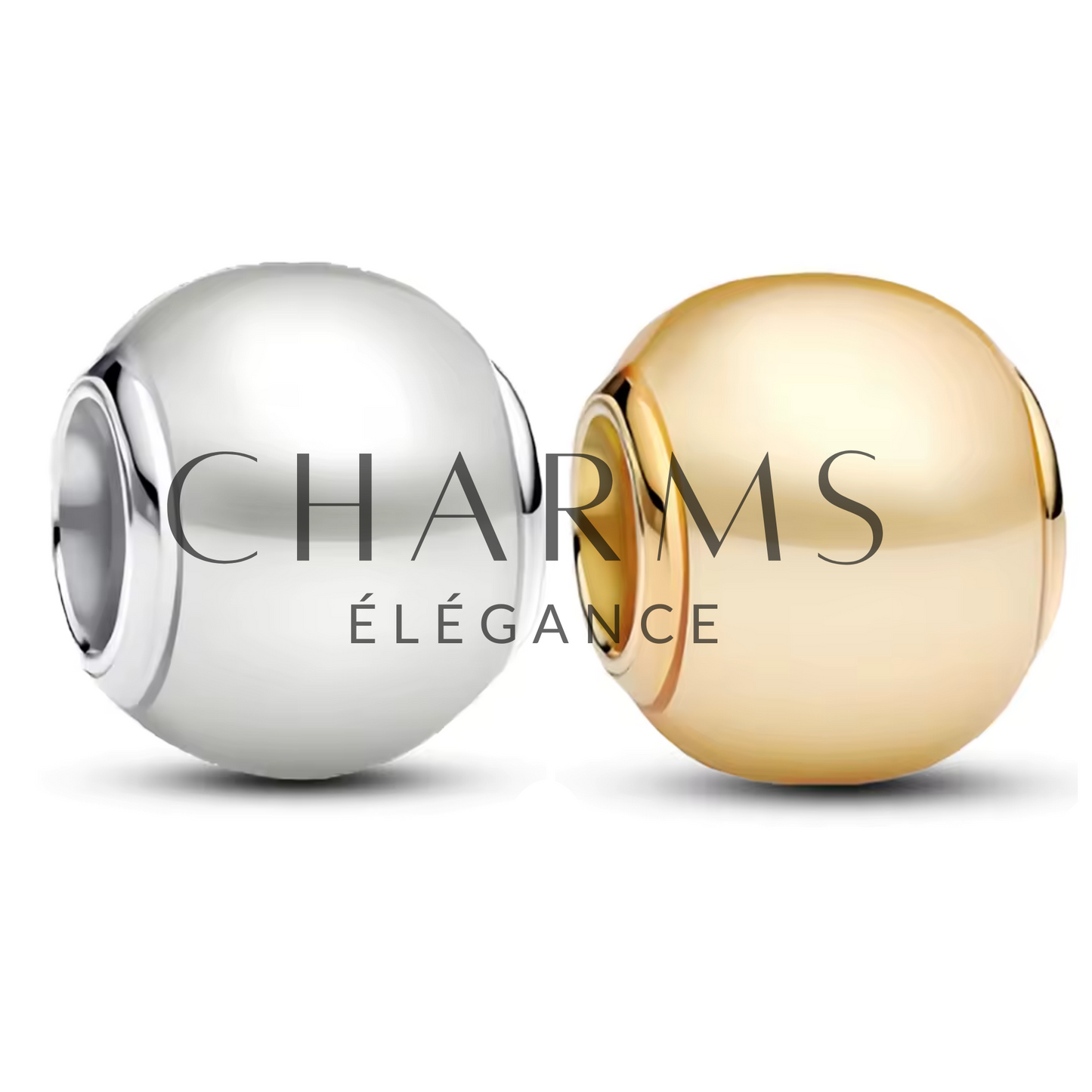 Charm Rond | Doré ou Blanc - Charms Élégance