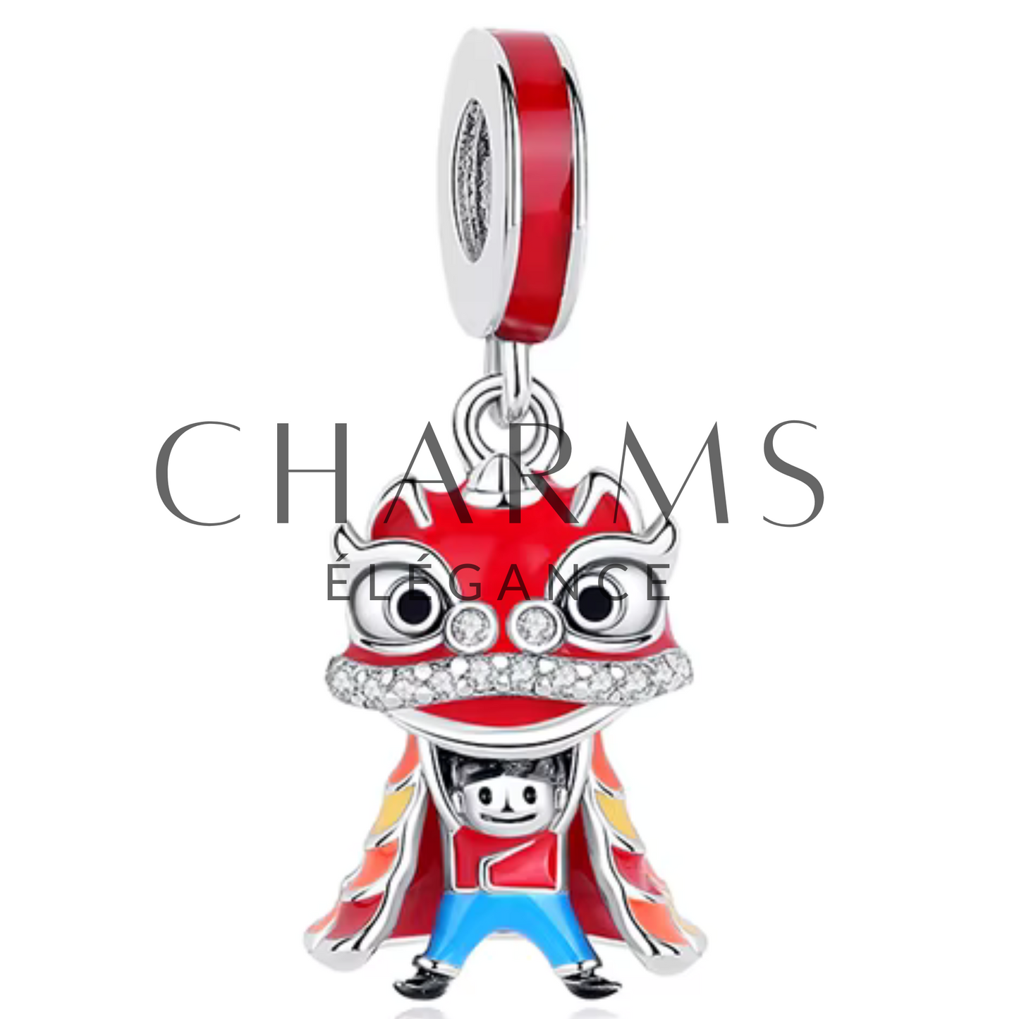 Charm Enfant Sous le Costume de Dragon du Jour de l'An Chinois