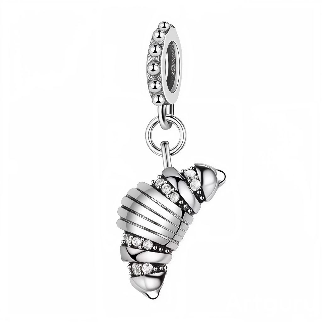 Charm Pendentif - Croissant Argent