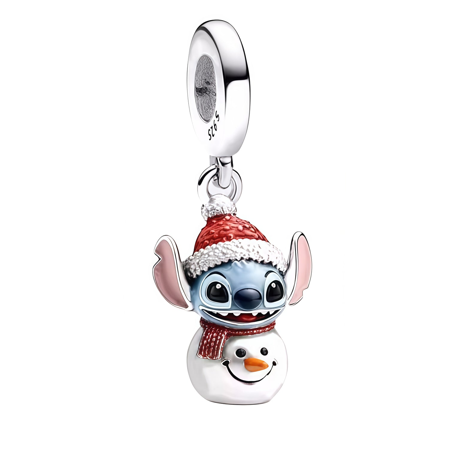 Charm Pendentif - Stitch bonhomme de neige