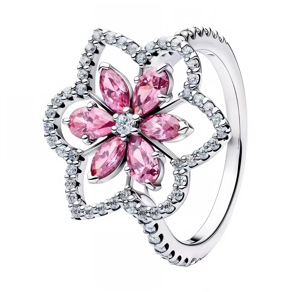 Fais éclore l’élégance avec cette bague en argent sterling 925, sublimée par une délicate fleur rose scintillante entourée de strass lumineux. Chaque détail évoque la douceur d’un jardin en fleurs, capturant la lumière à chaque mouvement pour illuminer ta main avec grâce. Son design raffiné allie romantisme et éclat, parfait pour une touche féminine au quotidien ou une occasion spéciale.

Caractéristiques :

- Matière : Argent 925.
- Design : Fleur rose détaillée avec strass brillants, finition élégante et 