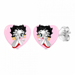 Laissez-vous séduire par ces boucles d’oreilles en argent 925 mettant en scène Betty Boop aux côtés d’un délicat cœur rose. Un duo glamour et tendre qui apporte une touche rétro et féminine à votre style. Parfaites pour les fans de l’icône intemporelle et les amoureuses des bijoux originaux.