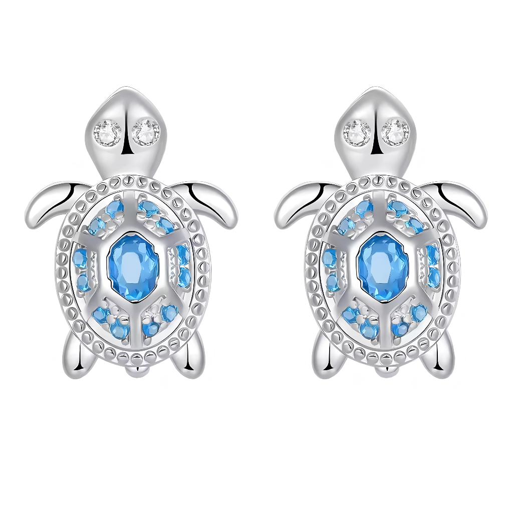 Ces boucles d'oreilles en argent 925 montrent tortues mignonnes carapaces hexagonales turquoise zircons bleus. Symbole sagesse paix océan protection marine.

Caractéristiques

Matière : Argent 925 zircon turquoise.
Design : Forme ronde texturée réaliste.
Compatibilité : Clous poussettes standards.