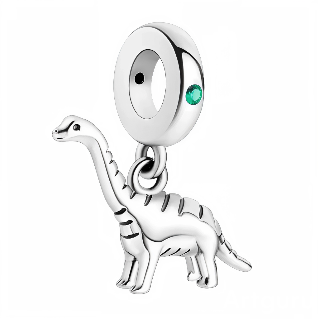 Embarquez pour un voyage dans le temps avec ce charm en argent 925 représentant un Brachiosaurus, ce dinosaure emblématique au long cou majestueux. Son design soigné met en avant la puissance tranquille et la grâce de cette créature préhistorique. Un bijou original et fascinant pour les passionnés d’histoire naturelle et de pièces uniques.