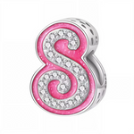 Ce charm alphabétique sinueux expose la lettre « S » serpentine en ruban rose brillant texturé, abondamment incrustée de strass blancs sur les deux boucles pour un effet diamanté fluide et captivant. La forme 3D ondoyante avec perforations ajourées confère souplesse et sensualité au design hypnotique. Symbole d’initiale gracieuse et dynamique, il anime les bracelets d’une élégance féminine voluptueuse.

Caractéristiques :

Matière : Argent 925 (S925) avec émail rose scintillant et strass blancs.
Design : Le