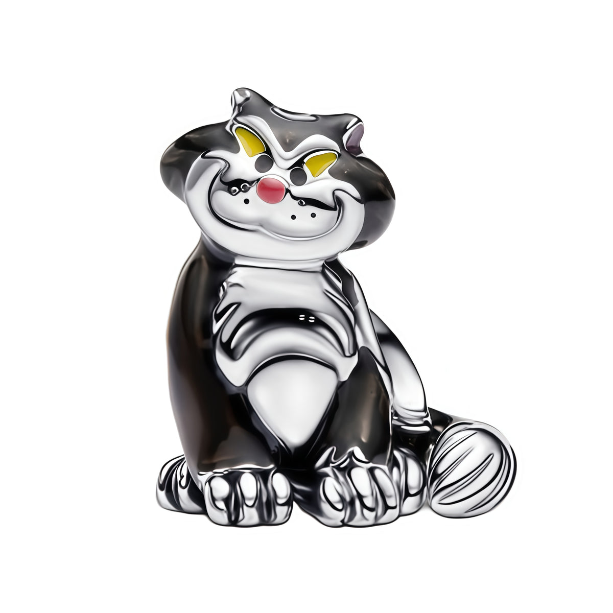 Charm original représentant Lucifer, le célèbre chat de la belle-mère de Cendrillon. Son expression malicieuse et son allure reconnaissable capturent parfaitement le caractère manipulateur et rusé du personnage, pour un bijou Disney plein de personnalité.

Caractéristiques :

- Matière : Argent 925.
- Design : Lucifer avec son expression malicieuse et ses détails caractéristiques.
- Style : Disney, espiègle et iconique.
- Symbolique : Malice, caractère, ruse et univers de Cendrillon.
- Compatibilité : Charm