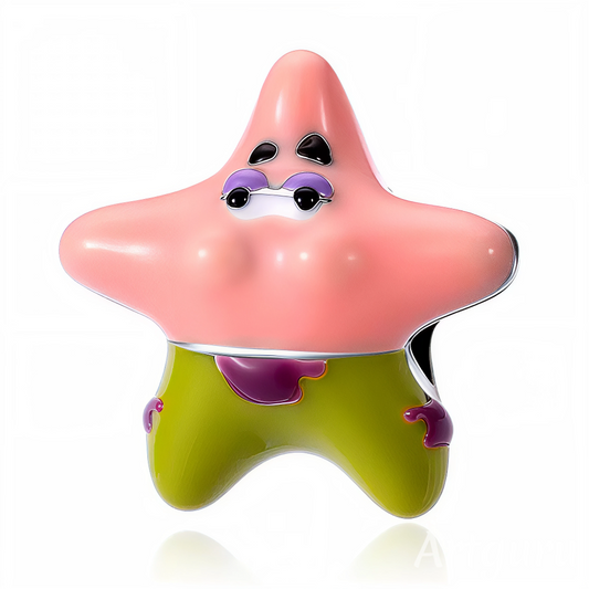 Redécouvrez Patrick, l’étoile de mer la plus drôle de Bikini Bottom, sous forme d’un charm pendentif en argent 925. Avec son design en étoile stylisée et ses détails émaillés, cette pièce apporte une touche ludique et originale à votre collection de bijoux. Un must-have pour les fans de Bob l’Éponge et des créations pleines de fantaisie !