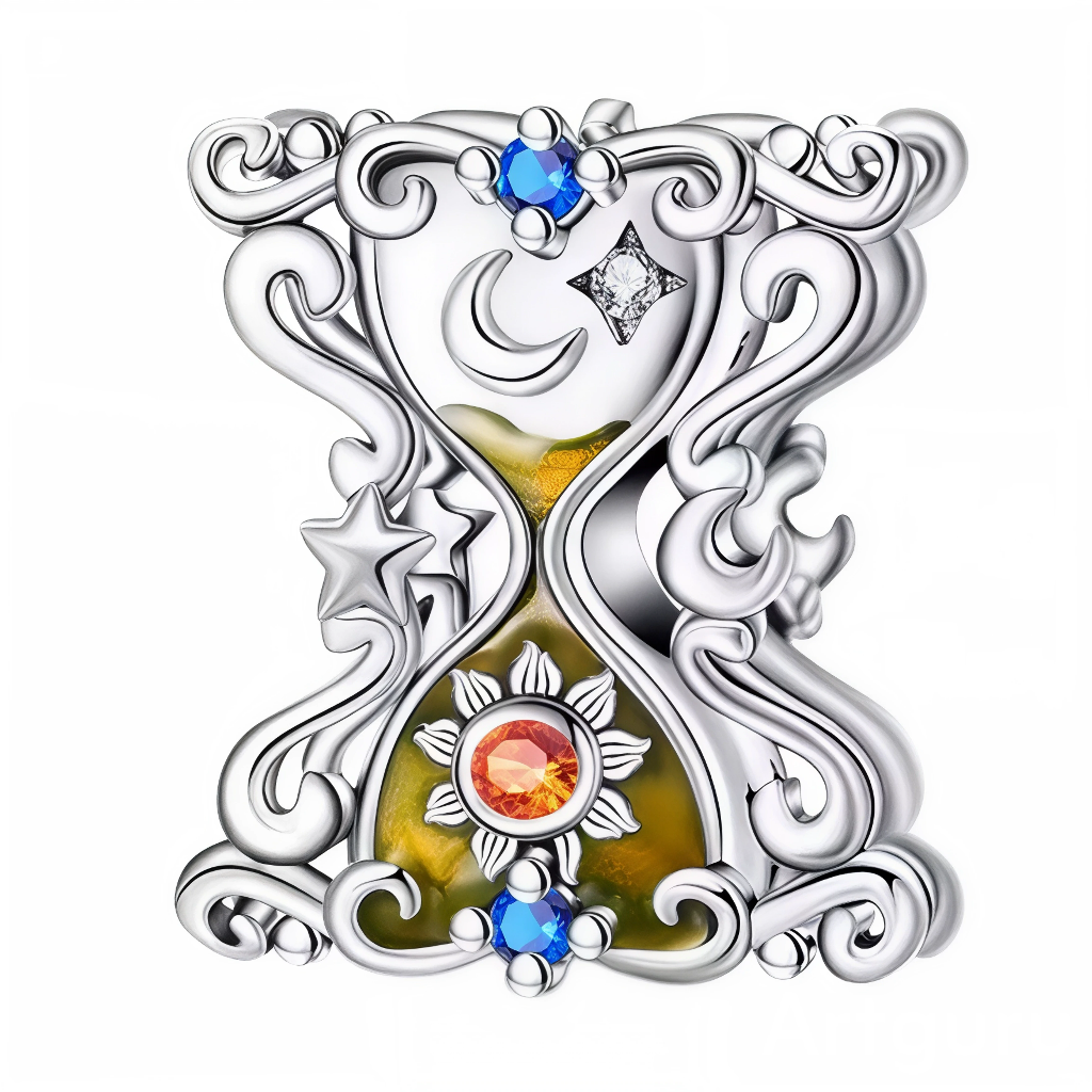 Apportez une touche d’élégance et de symbolisme à votre bracelet avec ce charm en Argent 925, représentant un sablier orné de strass scintillants. Symbole du temps qui passe et des précieux instants, il saura illuminer votre collection avec raffinement.