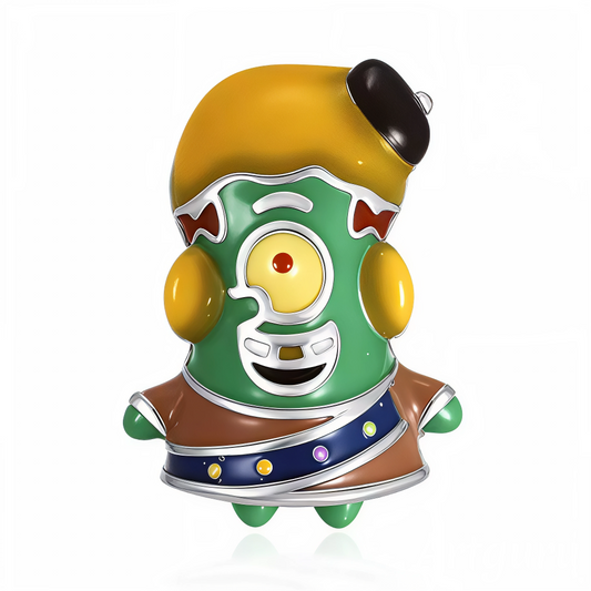 Ajoutez une touche d’humour à votre collection avec ce charm pendentif en argent 925 représentant Sheldon J. Plankton, l’antihéros espiègle de Bob l’Éponge. Avec son œil unique et son sourire machiavélique, ce bijou séduira les fans de l’univers décalé de Bikini Bottom.