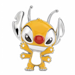 Ce charm capture Sparky, le génie de l’électricité, dans un style chibi éclatant: corps jaune brillant, grands yeux malicieux, antennes métalliques et nez rouge iconique. Les six petites pattes détaillées et les oreilles argent polies ajoutent du relief, tandis que la forme traversante assure une glisse parfaite. Idéal pour composer une équipe d’expériences avec Stitch et Angel, ou pour un thème pop et coloré.