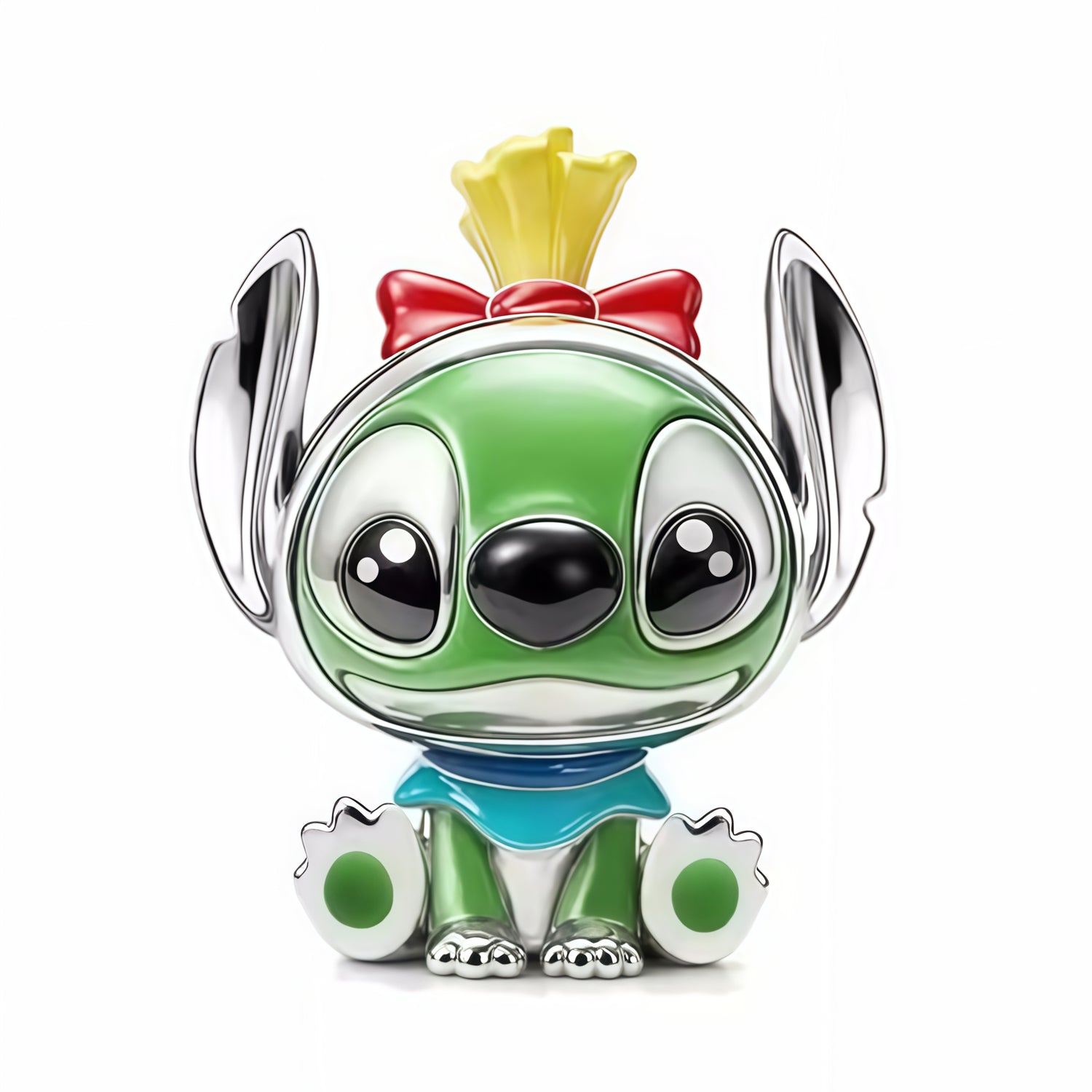 Apporte une touche douce et craquante à ton bracelet avec ce charm Stitch argent et vert bébé. Inspiré de l’univers Disney, ce bijou en argent 925 met en valeur Stitch dans une version bébé pleine de tendresse, avec des détails verts qui soulignent son côté espiègle et adorable. Un charm original et attendrissant, parfait pour les fans de Lilo et Stitch.

Caractéristiques :

- Matière : Argent 925.
- Design : Stitch bébé argent et vert avec finitions soignées.
- Dimensions : Taille délicate et confortable à