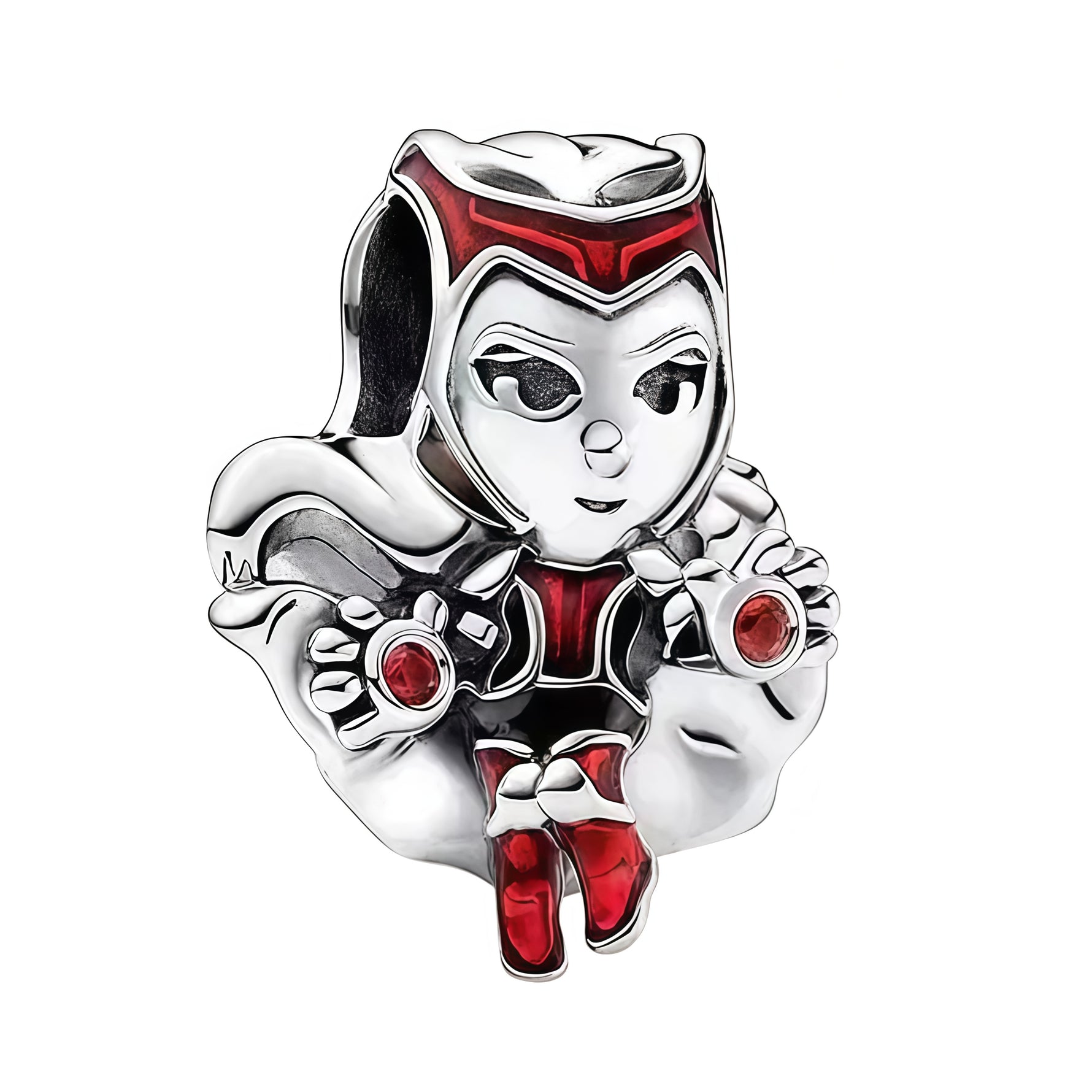 Apporte une touche puissante et élégante à ton bracelet avec ce charm Wanda. Inspiré de l’univers Marvel, ce bijou en argent 925 met en valeur Wanda dans un design raffiné et symbolique, entre magie, force et mystère. Un charm original et captivant, parfait pour les fans de l’héroïne et des pièces de caractère.

Caractéristiques :

- Matière : Argent 925.
- Design : Wanda avec finitions soignées.
- Dimensions : Taille délicate et confortable à porter.
- Style : Bijou Marvel, raffiné et original.
- Symboliqu