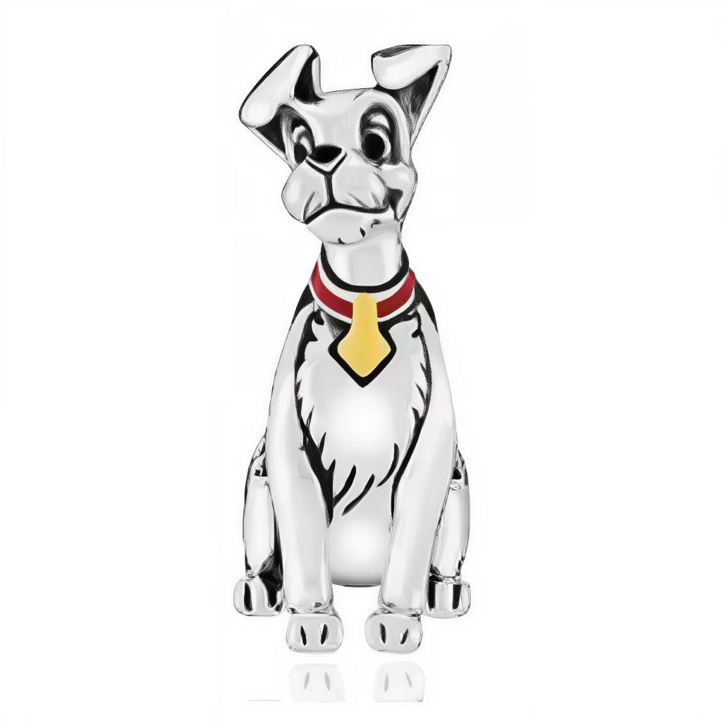 Ce charm en argent 925 (S925) représente Clochard, le chien errant charmeur de La Belle et le Clochard, museau espiègle souriant, oreilles expressives, collier. Il symbolise esprit aventureux, amour sans chaînes et philosophie.

Caractéristiques :

Matière : Argent 925 (S925) texturé fourrure brune avec émail noir museau réaliste.
Design : Pose décontractée confiante, détails cicatrices aventures, forme profil dynamique.
Compatibilité : Compatible avec les bracelets à charms standards (type Pandora, etc.) e