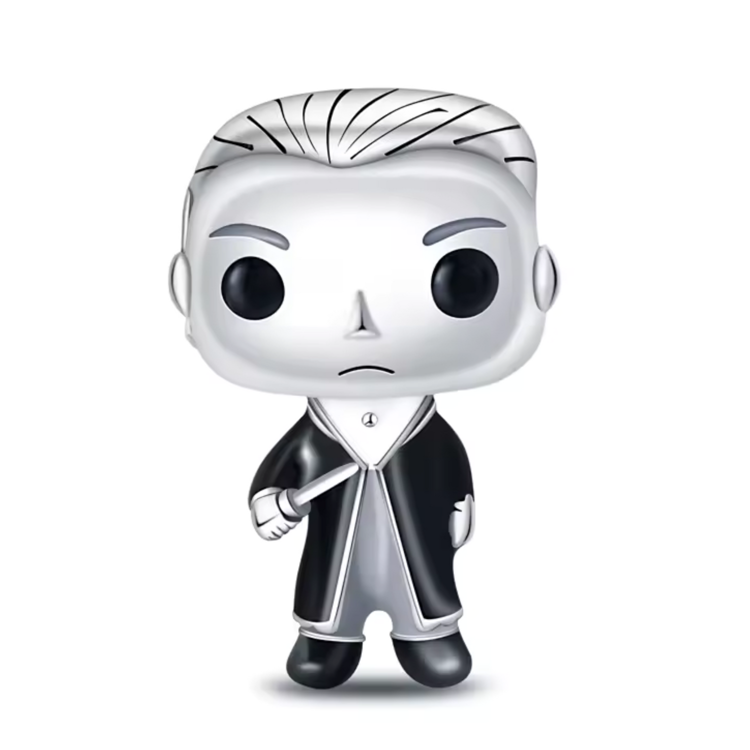 Ajoutez une touche élégante et mystérieuse à votre collection avec ce charm inspiré de Draco Malfoy, le célèbre sorcier de l’univers Harry Potter. Fabriqué en métal argenté avec des accents émaillés verts et noirs, ce charm évoque l’appartenance de Draco à Serpentard grâce à son emblème serpent finement gravé. Les détails subtils rappellent l'arrogance raffinée et le charisme complexe du personnage. Idéal pour les fans de l’univers magique de J.K. Rowling, ce charm compatible avec les bracelets Pandora est 