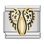 Ce charm italien en acier inoxydable argenté est sublimé par un délicat cœur d’ange doré, symbole de pureté et de protection. Son design raffiné et sa finition bicolore en font un bijou plein d’élégance et de tendresse. Facile à fixer, il s’adapte parfaitement à nos bracelets composés de 17 maillons extensibles et réglables, convenant à toutes les tailles de poignet. Compatible avec tous nos charms italiens, ce bijou est idéal pour personnaliser votre bracelet avec une touche douce et angélique.