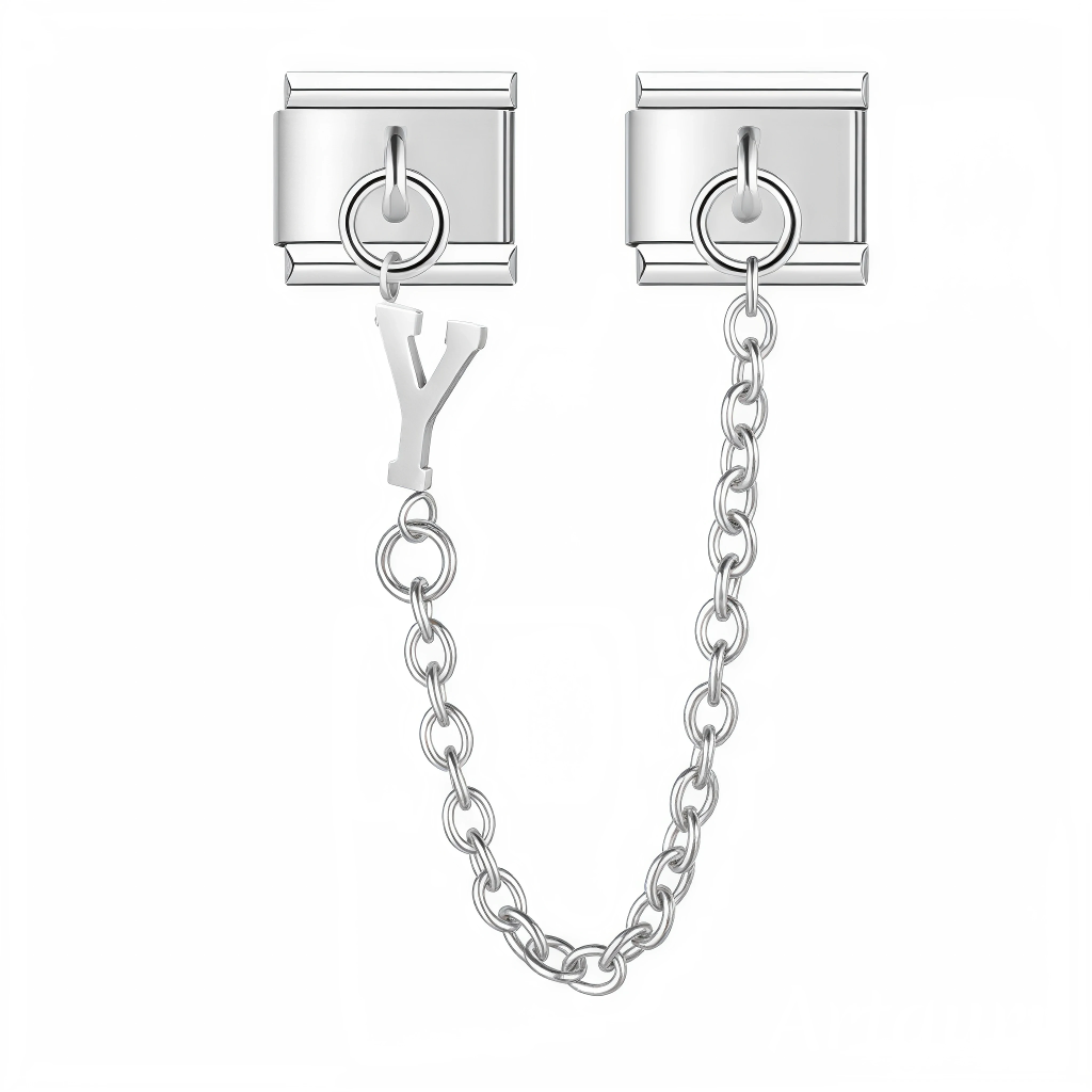 Ce charm italien double médaillon en argent est gravé d’une lettre de l’alphabet (A à Z), idéal pour créer un bijou unique et personnalisé. Fabriqué en acier inoxydable de haute qualité avec une finition argentée élégante, il allie robustesse et raffinement. Ce charm s’attache facilement à nos bracelets composés de 17 maillons extensibles et réglables, convenant ainsi à toutes les tailles de poignet. Compatible avec tous nos charms italiens, il vous permet de composer des initiales, des mots ou des messages