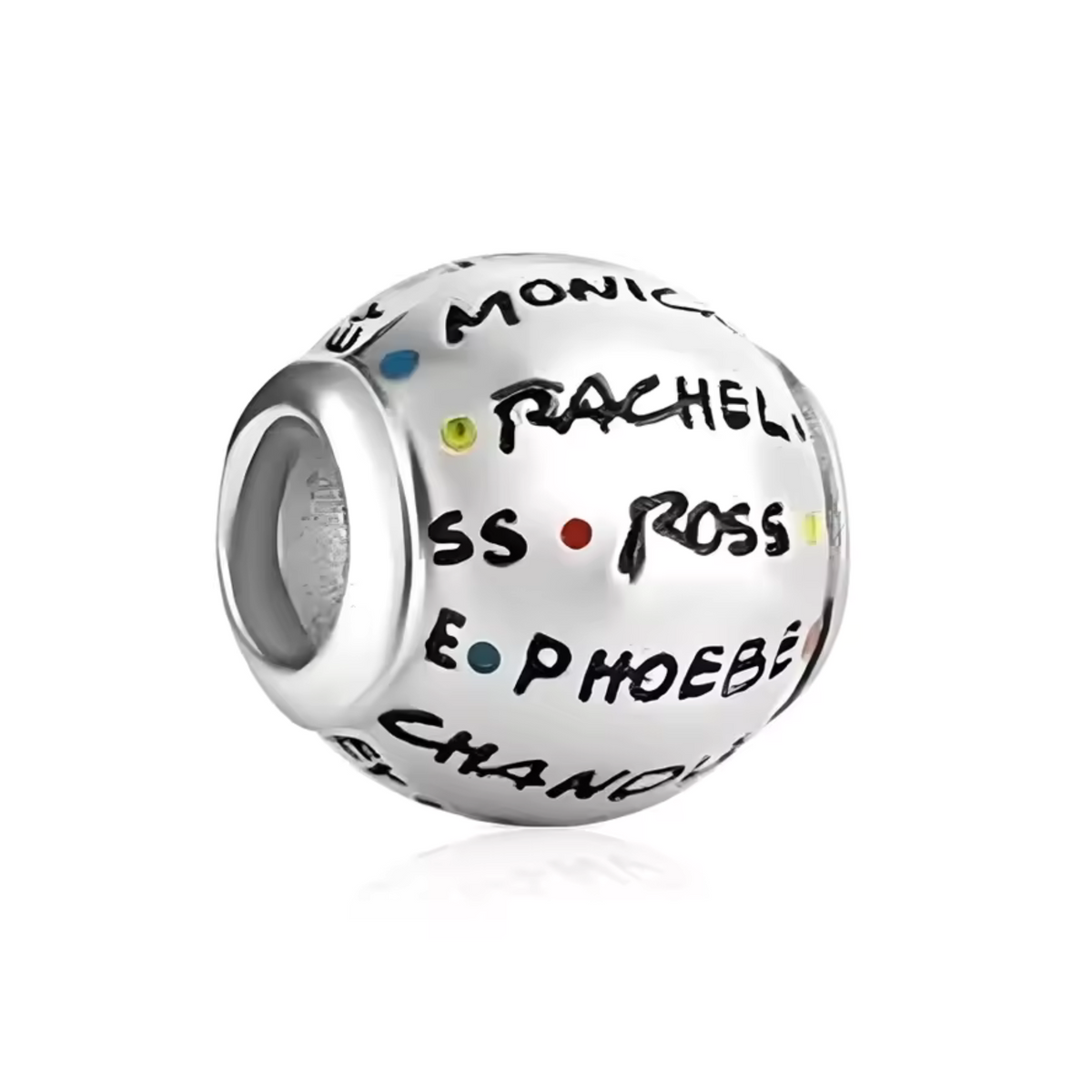 Ajoutez une touche nostalgique et amusante à votre collection avec ce charm unique Friends – Noms des Personnages ! Conçu en argent 925, ce charm présente les noms des célèbres personnages de la série Friends, gravés de manière élégante. Ce design est parfait pour les fans de la série qui veulent garder un souvenir des moments inoubliables passés avec Ross, Rachel, Monica, Chandler, Joey et Phoebe.