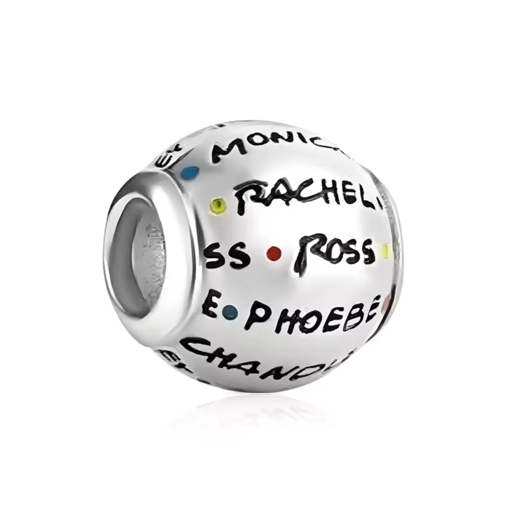Ajoutez une touche nostalgique et amusante à votre collection avec ce charm unique Friends – Noms des Personnages ! Conçu en argent 925, ce charm présente les noms des célèbres personnages de la série Friends, gravés de manière élégante. Ce design est parfait pour les fans de la série qui veulent garder un souvenir des moments inoubliables passés avec Ross, Rachel, Monica, Chandler, Joey et Phoebe.