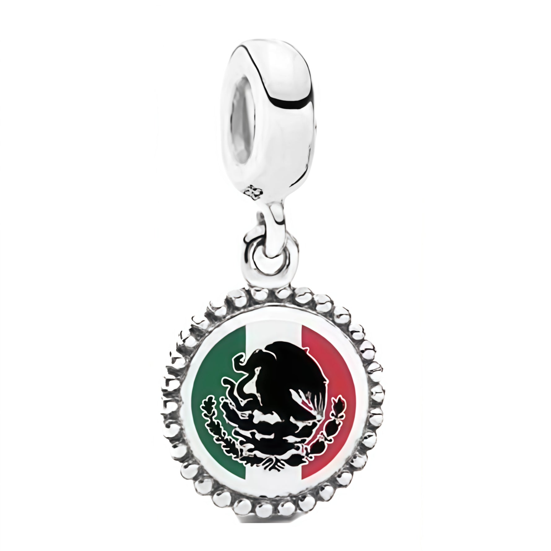 Apporte une touche puissante et symbolique à ton bracelet avec ce charm pendentif Aigle Mexicain. Inspiré de l’emblème du Mexique, ce bijou met en valeur l’aigle avec un design détaillé et une allure forte, raffinée et pleine de caractère. Un charm original et emblématique, parfait pour celles et ceux qui aiment les bijoux symboliques et les inspirations culturelles.

Caractéristiques :

- Matière : Argent 925.
- Design : Aigle mexicain en version pendentif avec finitions soignées.
- Dimensions : Taille dél