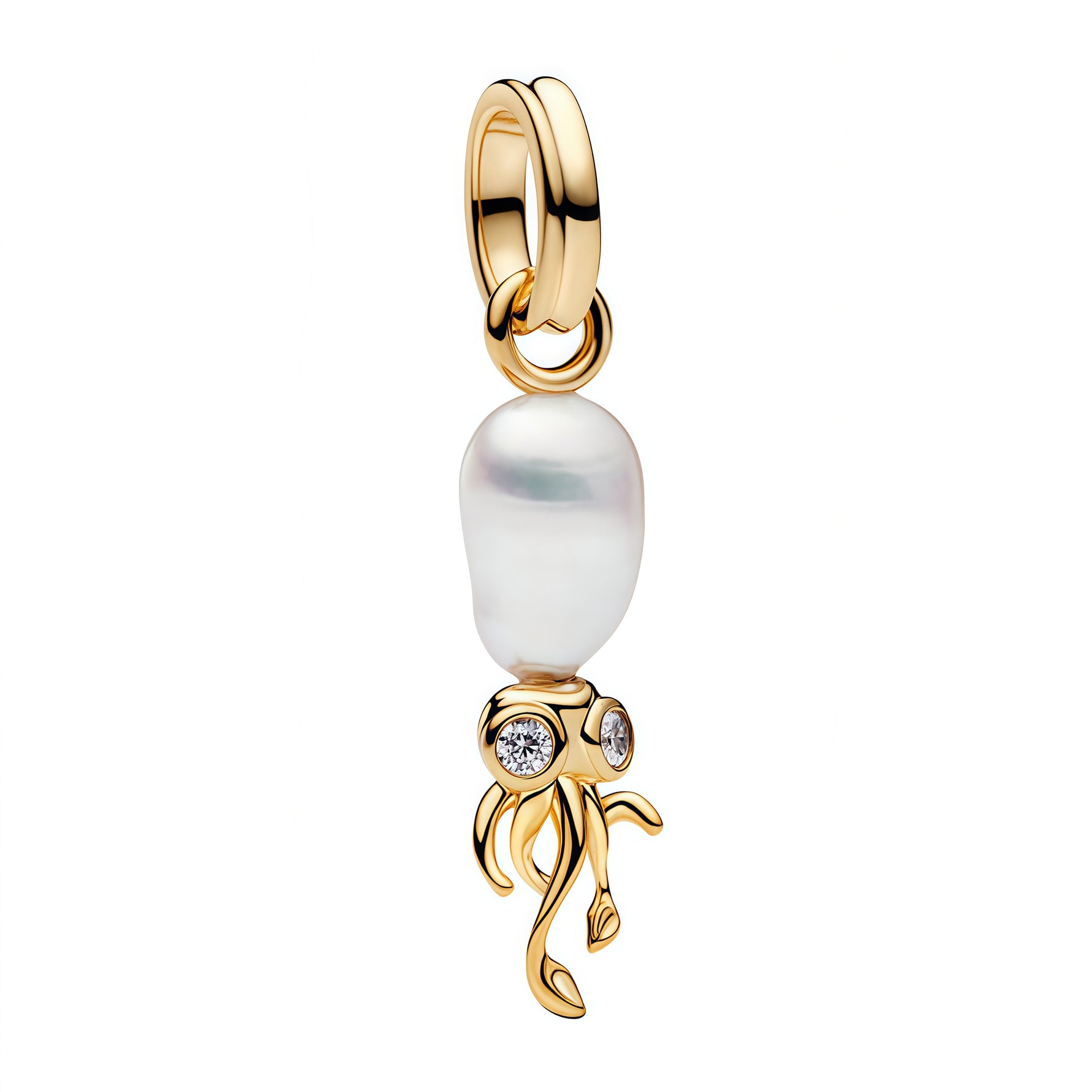 Apporte une touche marine et originale à ton bracelet avec ce charm pendentif Calamar doré. Inspiré de l’univers des fonds marins, ce bijou met en valeur un calamar élégant avec une finition dorée lumineuse et des détails soignés qui lui donnent un style raffiné et plein de caractère. Un charm original et tendance, parfait pour celles et ceux qui aiment les bijoux inspirés de la mer.

Caractéristiques :

- Matière : Argent 925.
- Design : Calamar en version pendentif avec finitions soignées.
- Dimensions : 