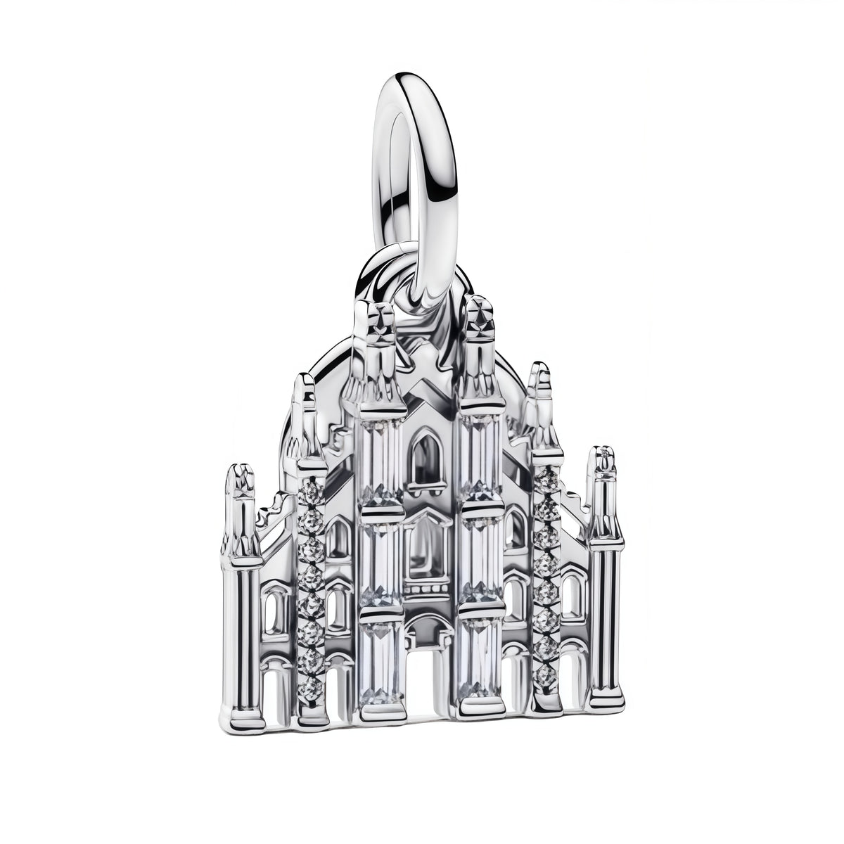 Charm pendentif raffiné représentant le Dôme de Milan, avec un design architectural finement détaillé et des lignes élégantes. Son style raffiné et intemporel en fait un bijou original, parfait pour les amateurs de voyage, d’art et de monuments emblématiques.

Caractéristiques :

- Matière : Argent 925.
- Design : Dôme de Milan avec détails architecturaux précis
- Style : Voyage, culturel et élégant.
- Symbolique : Milan, patrimoine, art et découverte.
- Compatibilité : Charm pendentif compatible avec brace