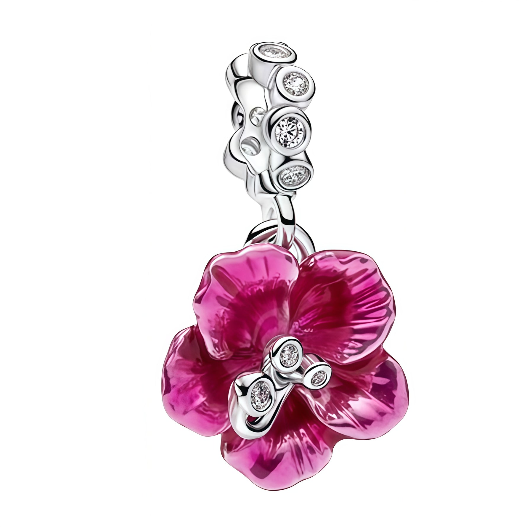 Apporte une touche florale et lumineuse à ton bracelet avec ce charm pendentif Hibiscus. Inspiré des fleurs tropicales, ce bijou en argent 925 met en valeur un hibiscus éclatant avec des détails en émail rose transparent et des finitions délicates. Un charm élégant et ensoleillé, parfait pour celles et ceux qui aiment les bijoux raffinés et les inspirations nature.

Caractéristiques :

- Matière : Argent 925 avec détails en émail rose transparent.
- Design : Fleur d’hibiscus en version pendentif avec finiti