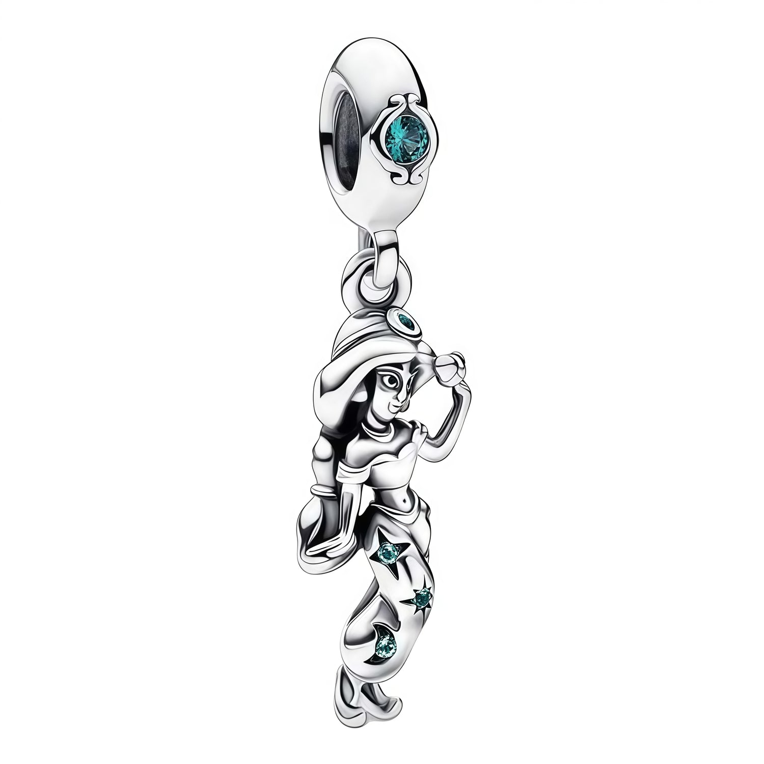 Apporte une touche élégante et envoûtante à ton bracelet avec ce charm pendentif Jasmine. Inspiré de l’univers Disney, ce bijou en argent 925 met en valeur la princesse Jasmine dans une pose raffinée, avec des détails soignés et une allure digne d’Agrabah. Un charm original et symbolique, parfait pour les fans d’Aladdin et des pièces pleines de caractère.

Caractéristiques :

- Matière : Argent 925.
- Design : Princesse Jasmine avec finitions soignées.
- Dimensions : Taille délicate et confortable à porter.