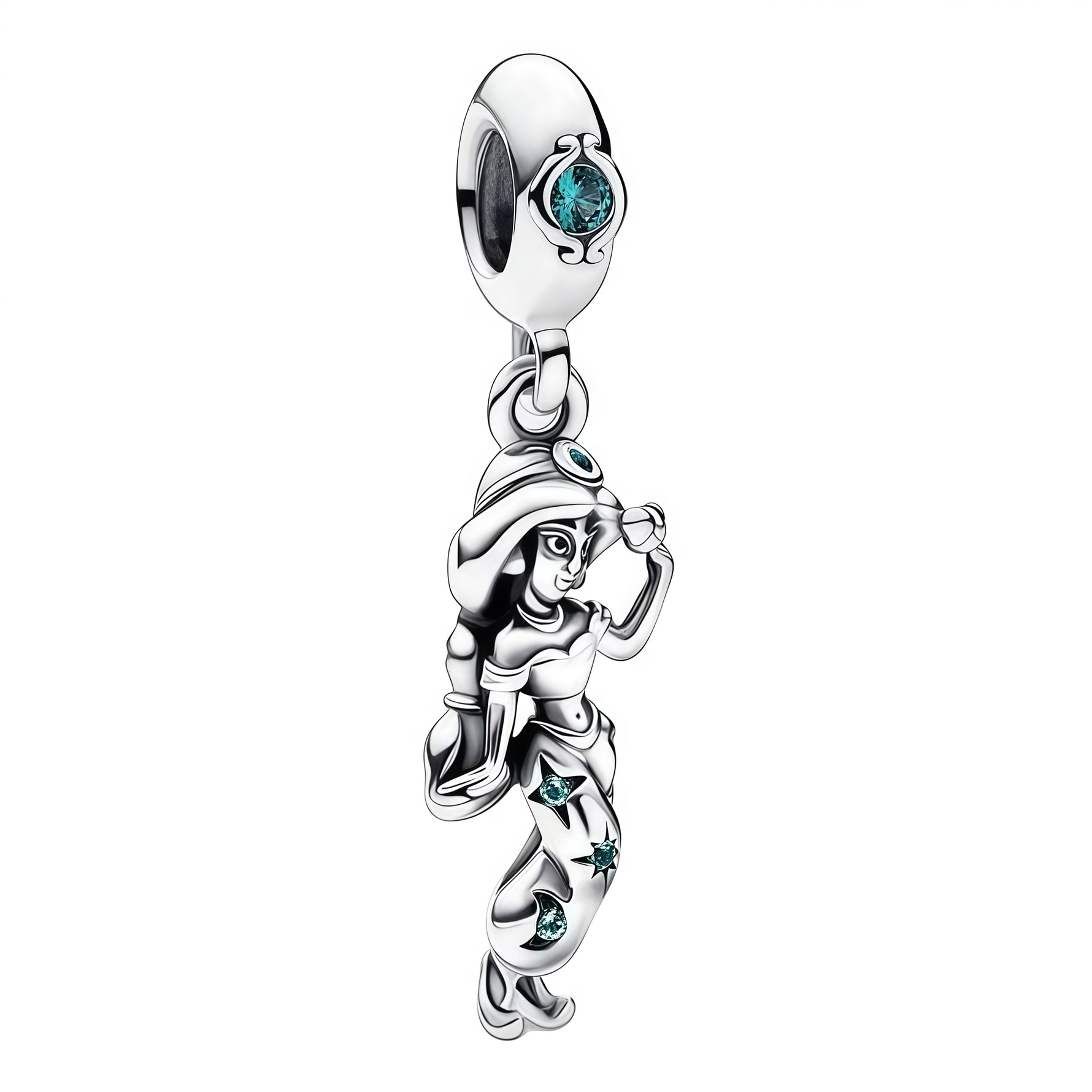 Apporte une touche élégante et envoûtante à ton bracelet avec ce charm pendentif Jasmine. Inspiré de l’univers Disney, ce bijou en argent 925 met en valeur la princesse Jasmine dans une pose raffinée, avec des détails soignés et une allure digne d’Agrabah. Un charm original et symbolique, parfait pour les fans d’Aladdin et des pièces pleines de caractère.

Caractéristiques :

- Matière : Argent 925.
- Design : Princesse Jasmine avec finitions soignées.
- Dimensions : Taille délicate et confortable à porter.