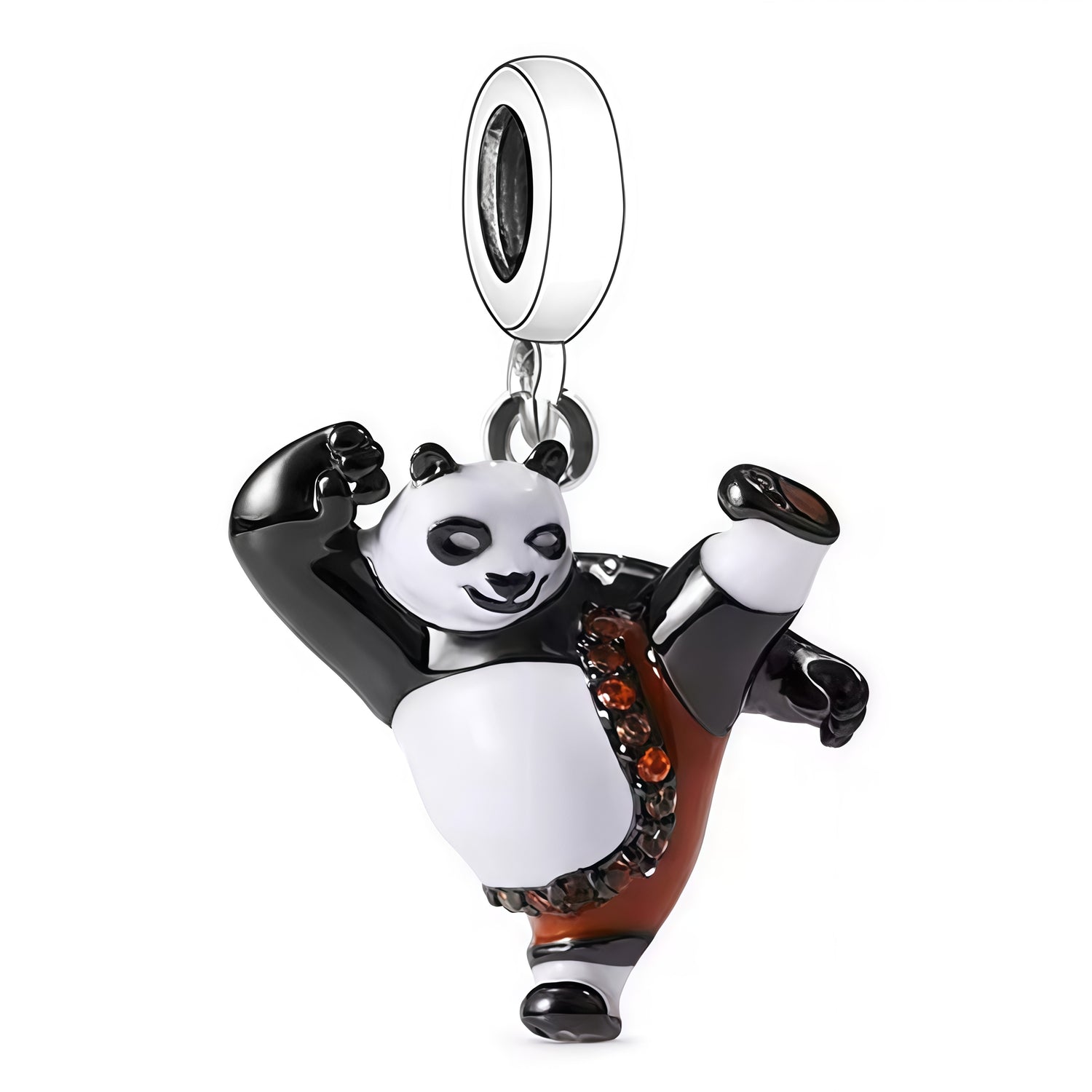Apporte une touche fun et originale à ton bracelet avec ce charm pendentif Kung Fu Panda. Inspiré de l’univers du célèbre panda guerrier, ce bijou en argent 925 met en valeur un design dynamique et plein de caractère, symbole de force, de courage et de bonne humeur. Un charm original et attachant, parfait pour les fans d’animation et des pièces pleines d’énergie.

Caractéristiques :

- Matière : Argent 925.
- Design : Pendentif Kung Fu Panda avec finitions soignées.
- Dimensions : Taille délicate et confort