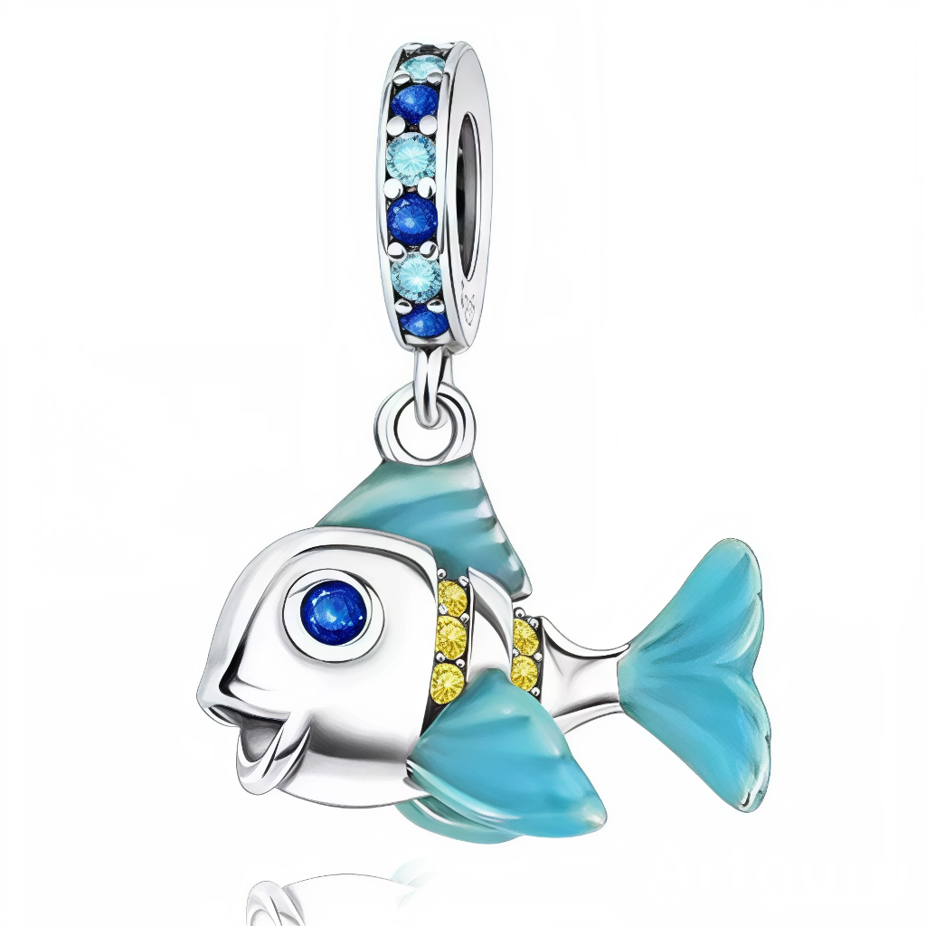 Plongez dans l'aventure sous-marine avec ce Charm - Nemo, en argent sterling S925. Inspiré du célèbre poisson clown du film Disney Pixar, Le Monde de Nemo, ce charm capture l’adorable Nemo, toujours curieux et plein de détermination. Avec ses rayures emblématiques et son sourire malicieux, ce charm est parfait pour les fans du film qui souhaitent porter un souvenir de cette aventure inoubliable.