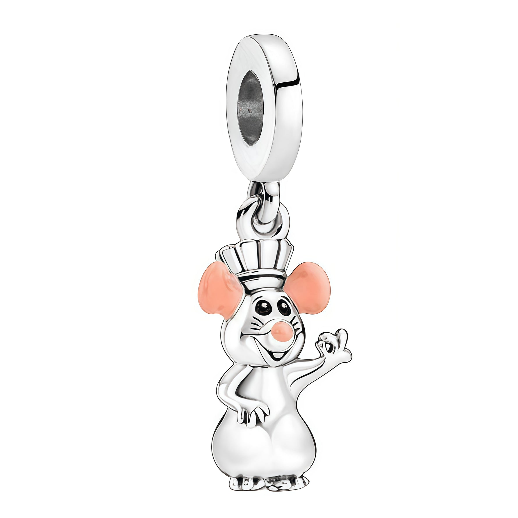 Apporte une touche gourmande et pleine de charme à ton bracelet avec ce charm pendentif Ratatouille. Inspiré de l’univers Disney Pixar, ce bijou en argent sterling met en valeur Rémy dans son iconique toque de chef, avec des détails émaillés délicats. Un charm original et raffiné, parfait pour les fans de Ratatouille et des pièces qui racontent une belle histoire.

Caractéristiques :

- Matière : Argent sterling avec détails en émail.
- Design : Rémy de Ratatouille avec sa toque de chef.
- Dimensions : Tail