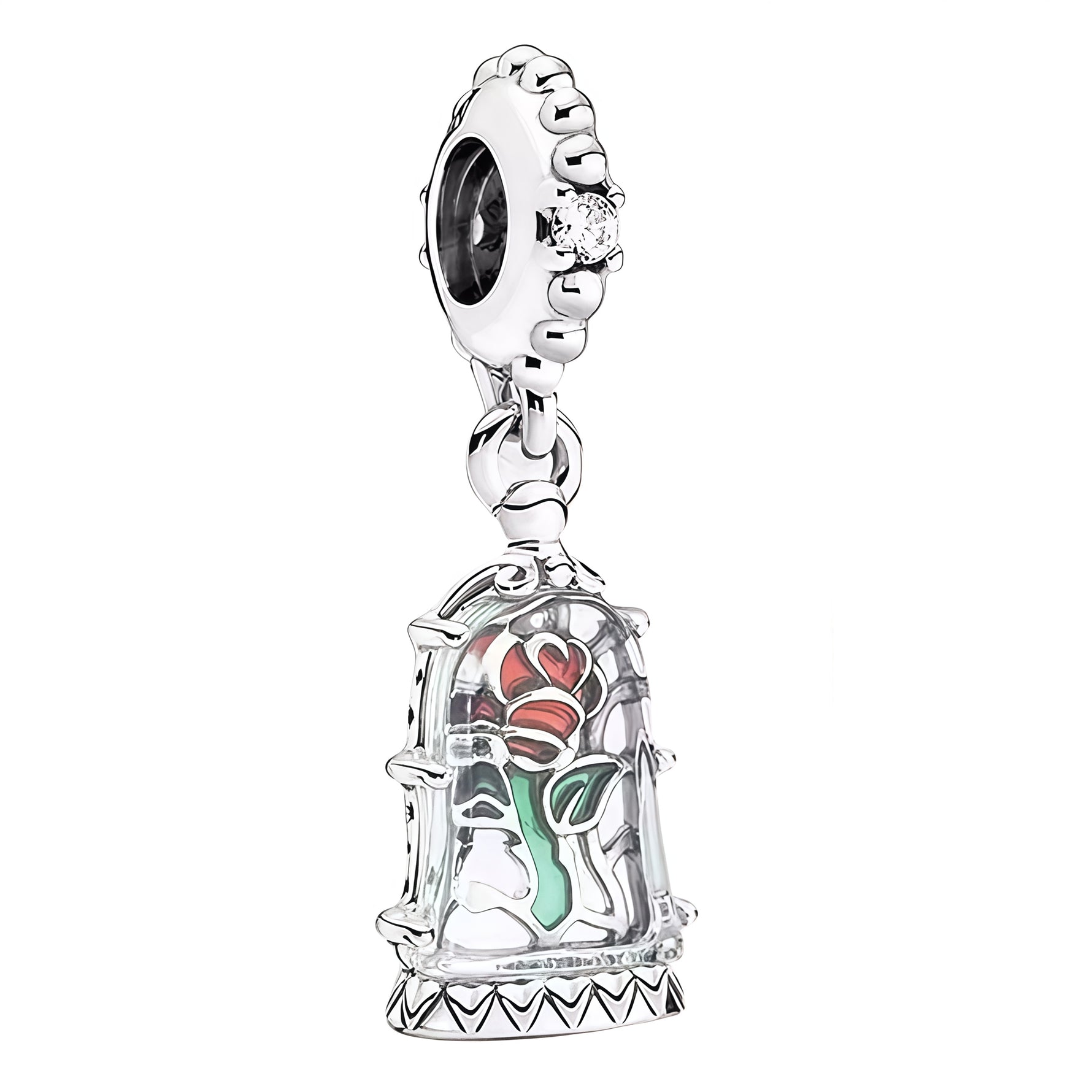Apporte une touche romantique et féerique à ton bracelet avec ce charm pendentif rose Belle et la Bête. Inspiré de l’univers Disney, ce bijou met en valeur la célèbre rose enchantée avec un design raffiné, des détails délicats et une allure lumineuse. Un pendentif intemporel et plein de poésie, parfait pour les fans de Belle et la Bête et des pièces symboliques.

Caractéristiques :

- Matière : Argent 925.
- Design : Rose enchantée en version charm pendentif, avec finitions soignées.
- Dimensions : Taille d