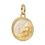 Ce charm pendentif en&nbsp;argent 925&nbsp;met en scène Pégase, le cheval ailé, sublimé par une incrustation de nacre iridescente sur un médaillon texturé au style talisman antique. Symbole de liberté, d’inspiration et d’élévation créative, Pégase s’allie aux vertus protectrices et apaisantes de la nacre pour un bijou poétique qui illumine bracelets à charms et colliers. Compatible avec les bracelets de style Pandora, il s’intègre facilement à une collection et devient une pièce phare à la fois élégante et 